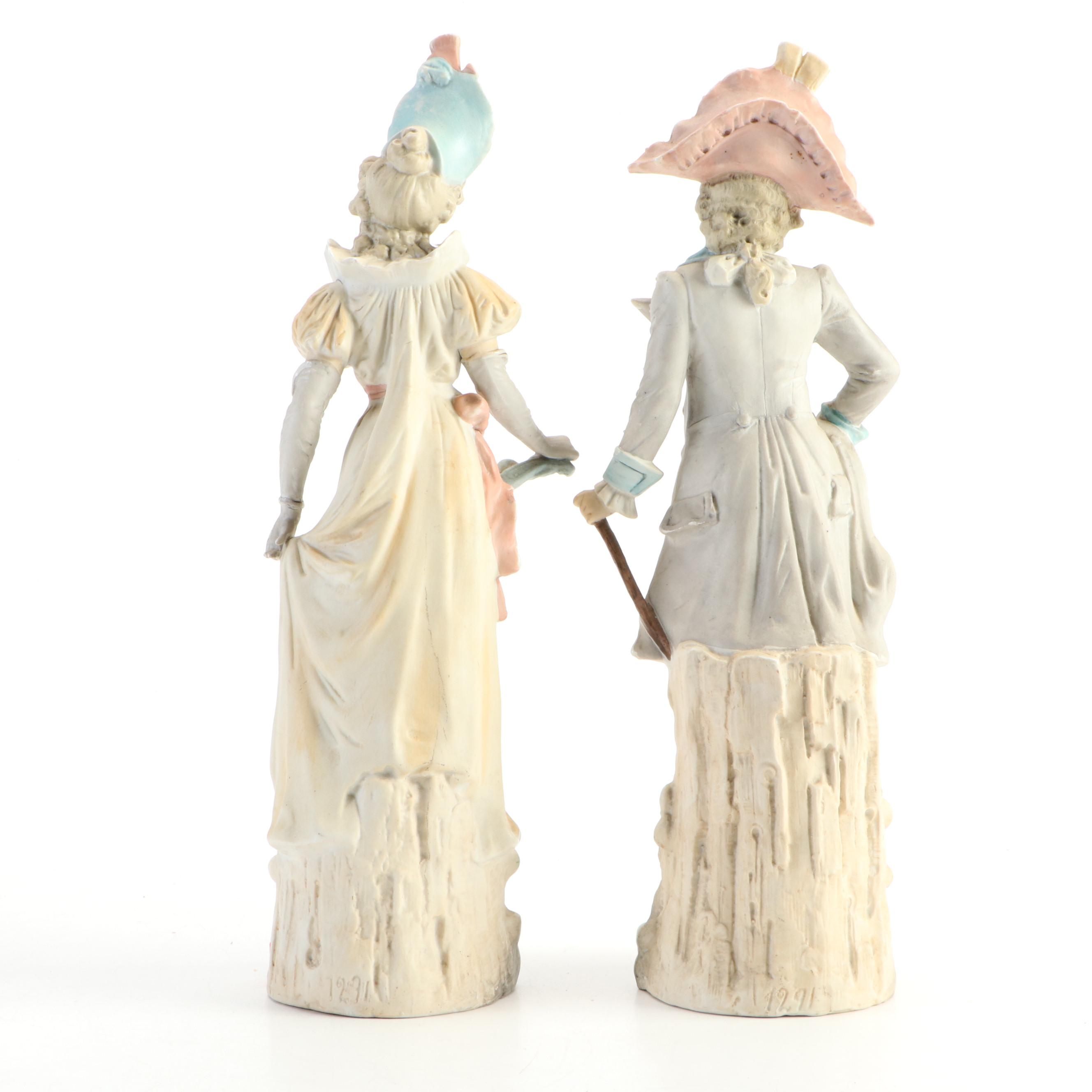 Pair of German Bisque Figurines, Early to Mid-20th Century