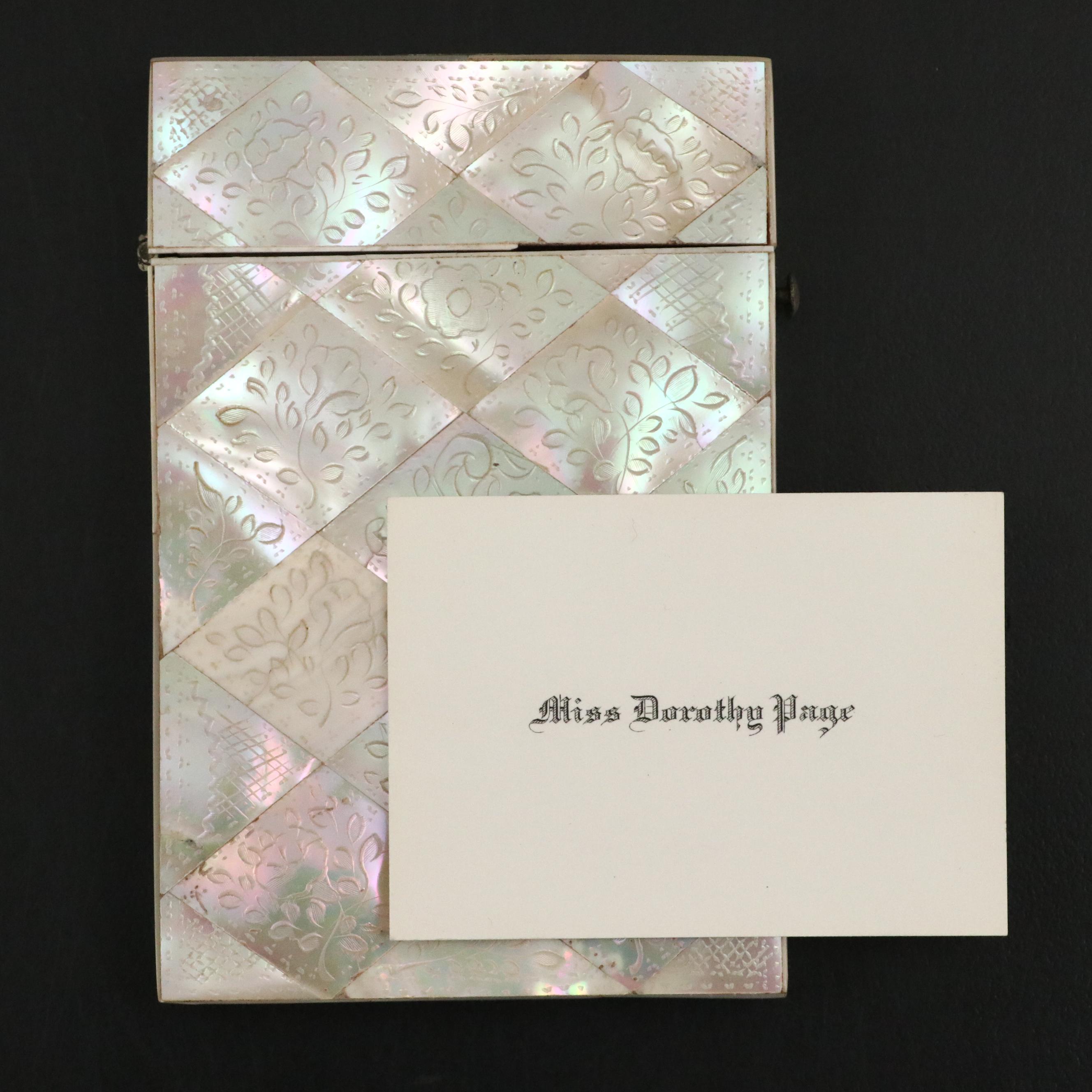 Antique Chinese Mother-of-Pearl Card Case