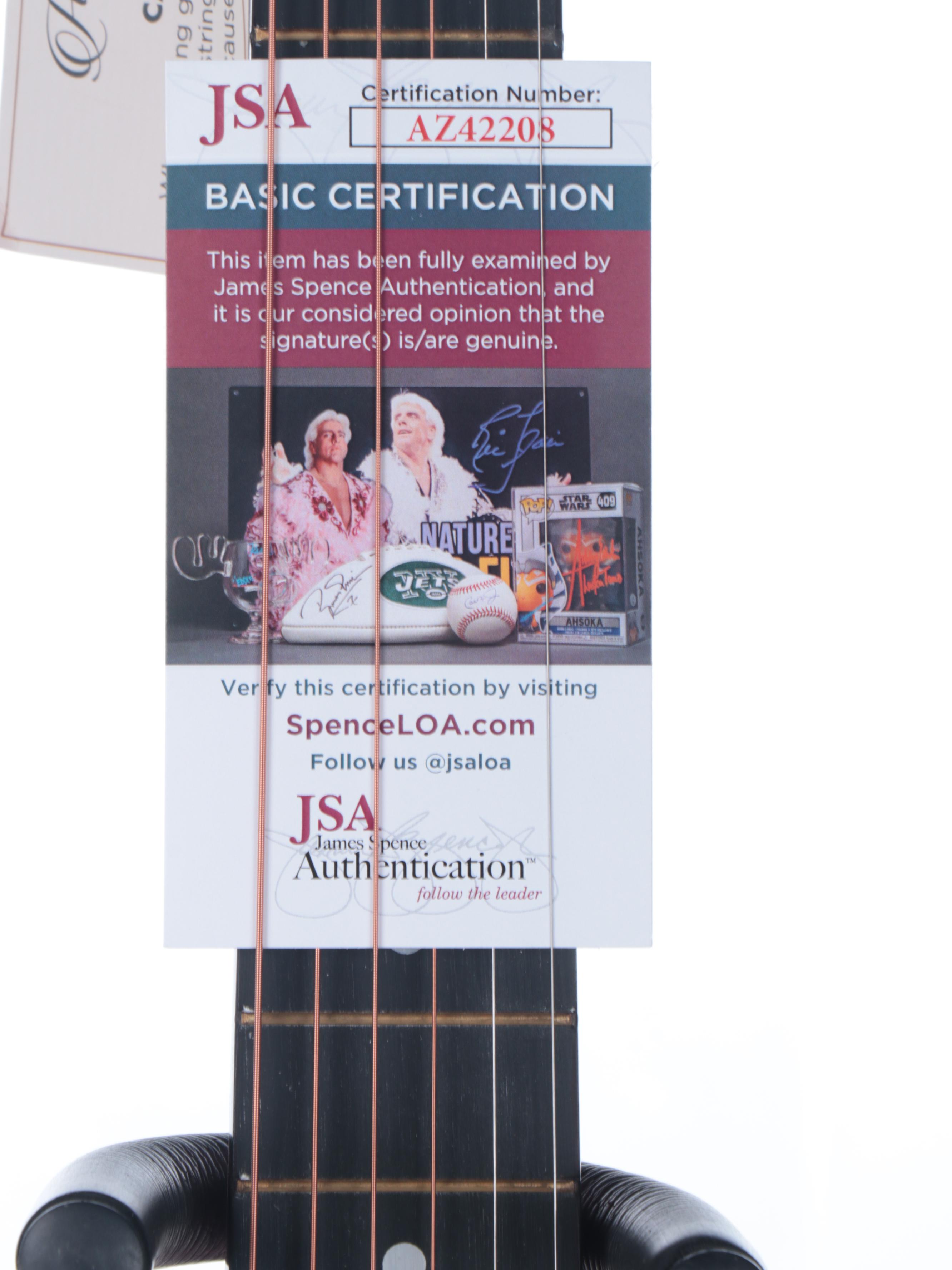 Taylor Swift Decal-Signed Ashthorpe Pink Acoustic Guitar with Nylon Shell