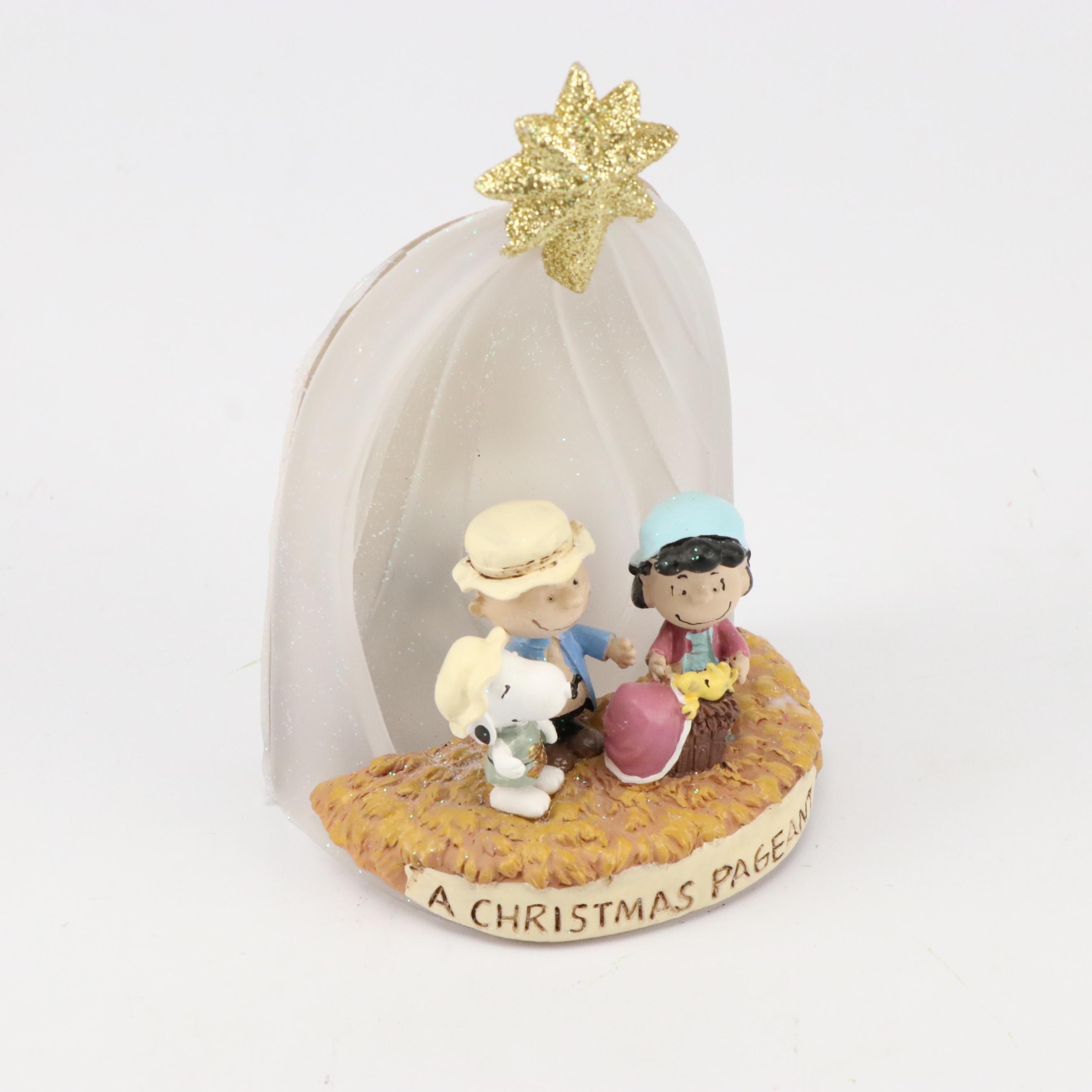 Jim Shore Peanuts Figurine, Peanuts Campfire Night Light and LED Nativity