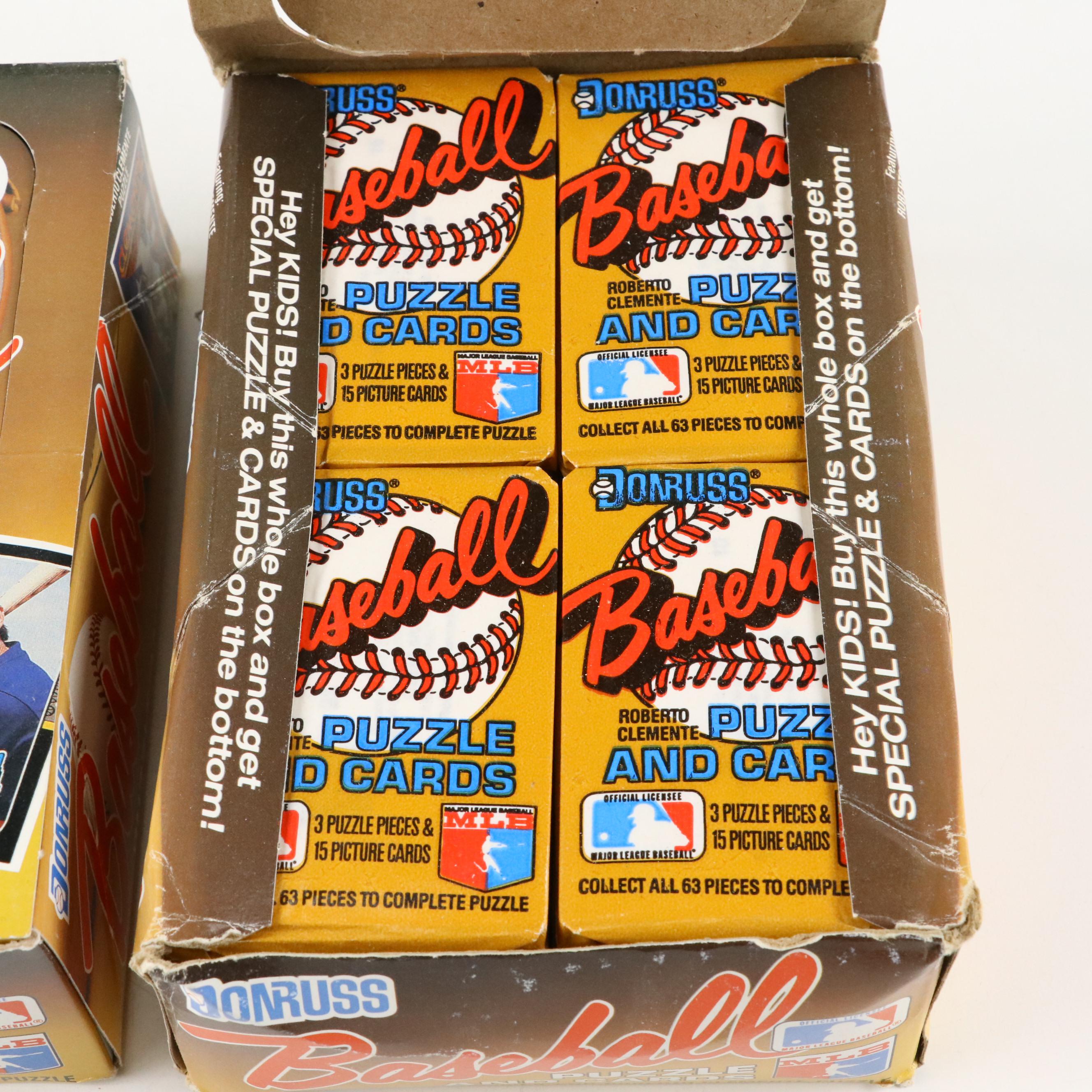 1987 and 1989 Sealed Donruss Baseball Card Wax Packs with Original Boxes