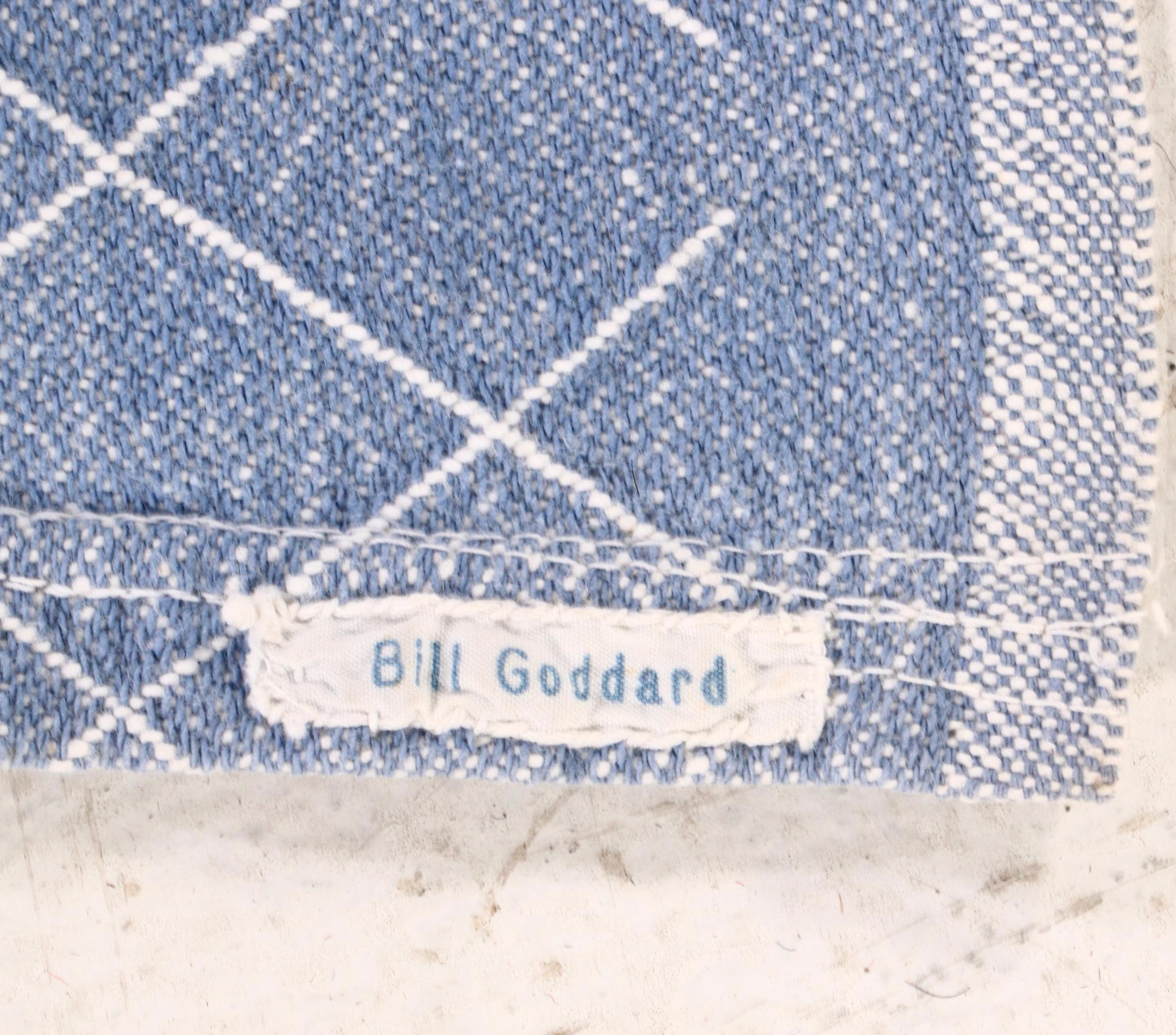 Blue and White Jacquard Woven Coverlet and Panel