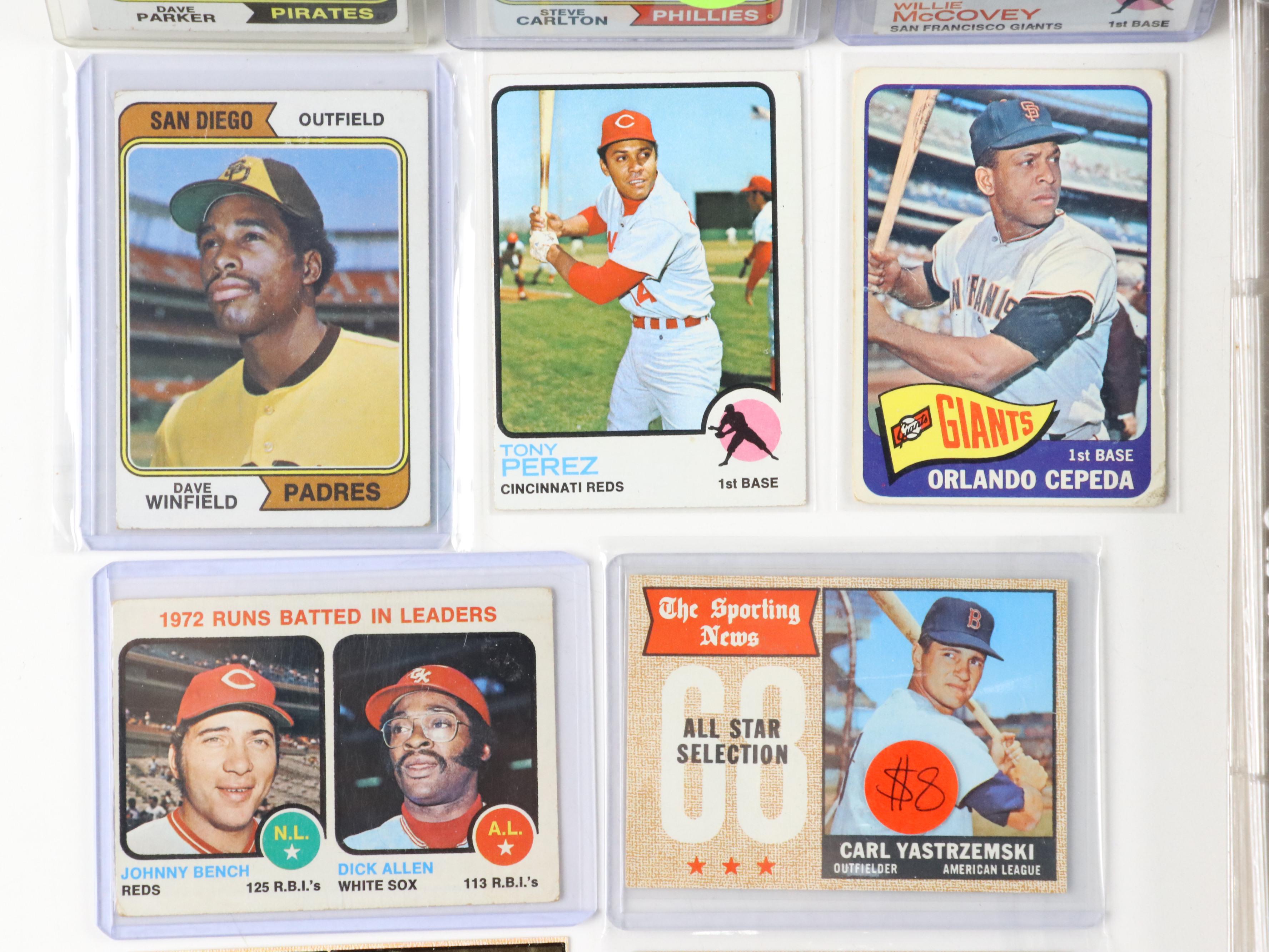 Topps Baseball Cards Featuring Dave Parker & Dave Winfield Rookies, 1960s–1970s