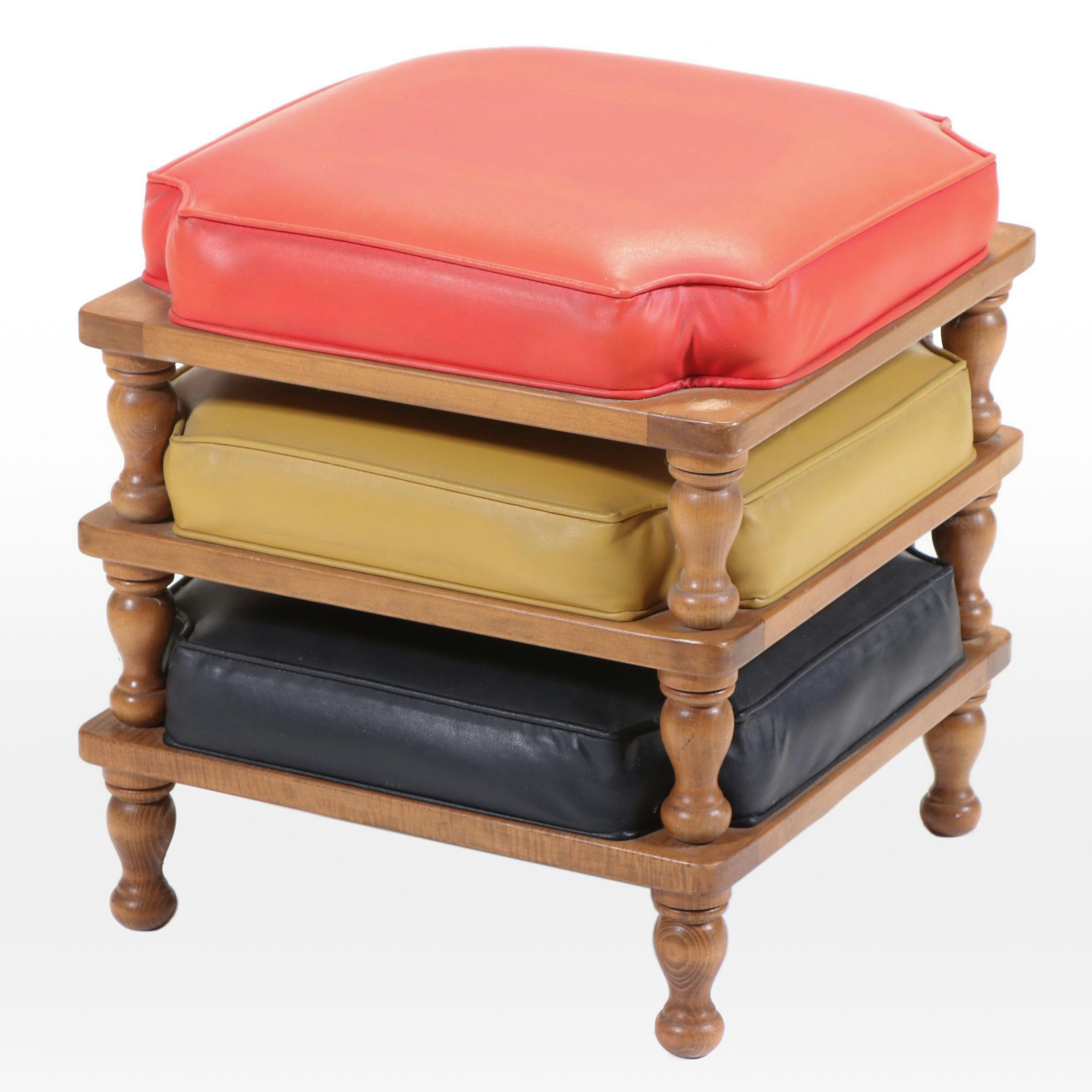 Baumritter Mid-Century Style Stacking Low Stools, Mid to Late 20th Century