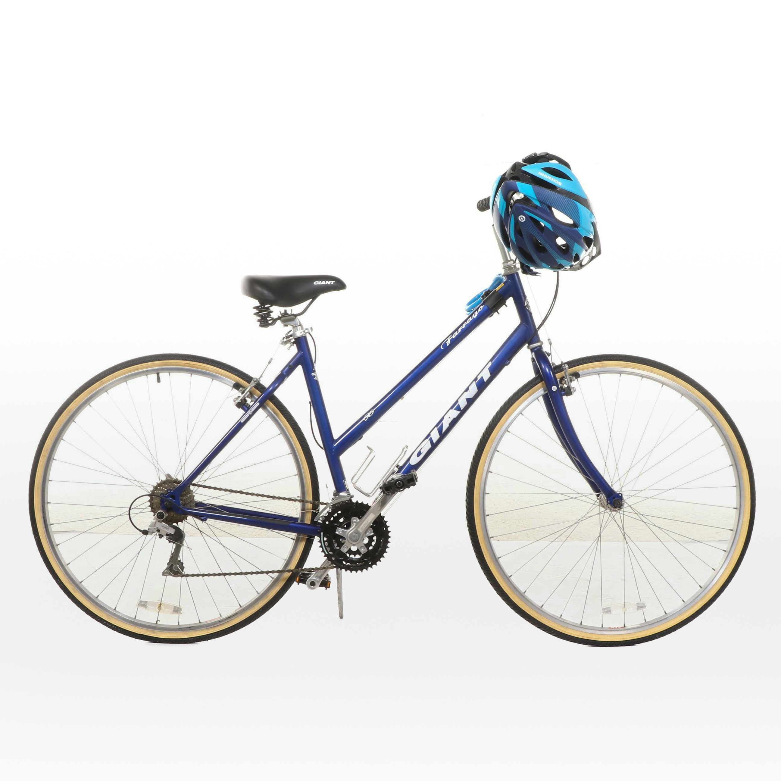 Giant Farrago Bicycle in Blue with Combination Lock and Helmet, 1990s
