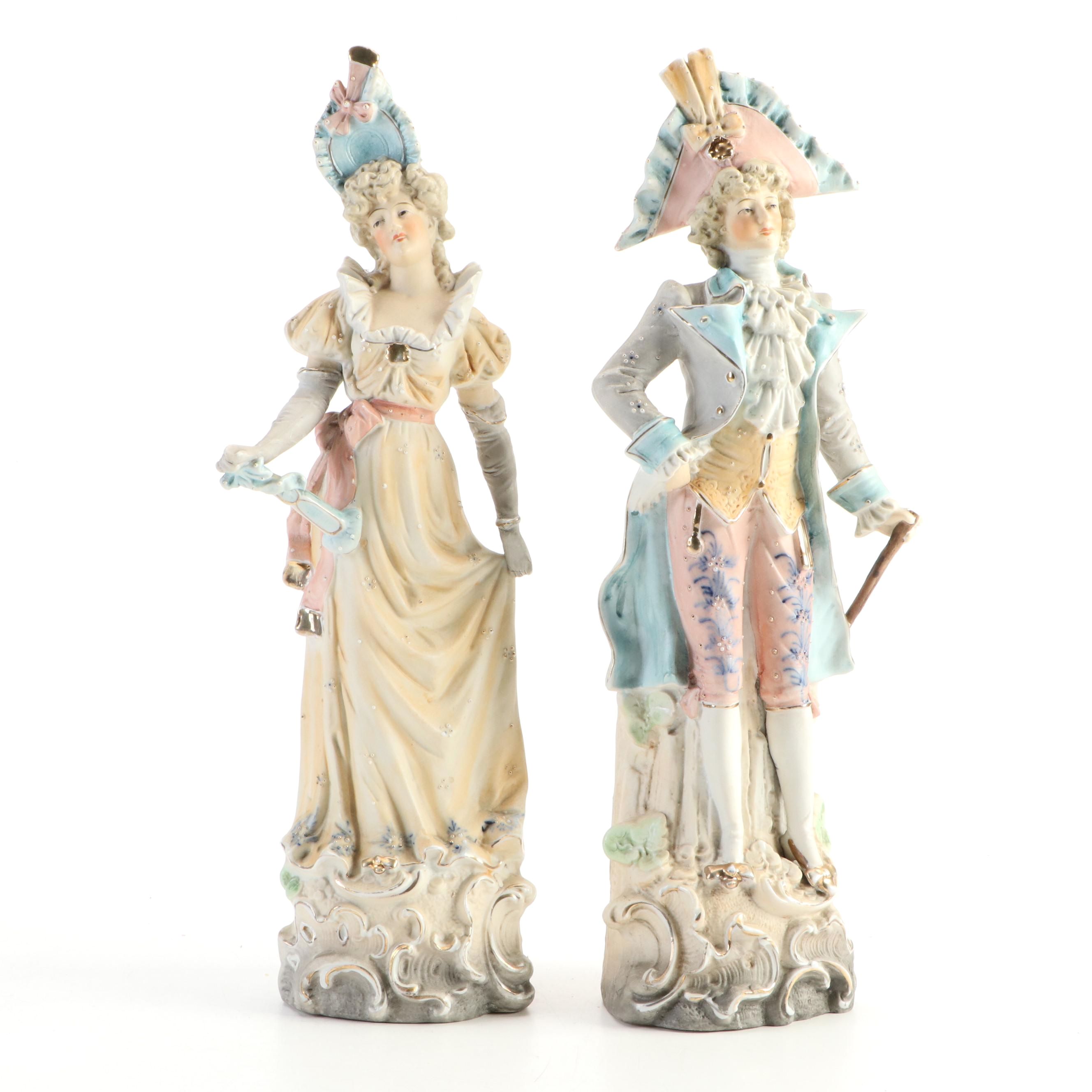Pair of German Bisque Figurines, Early to Mid-20th Century