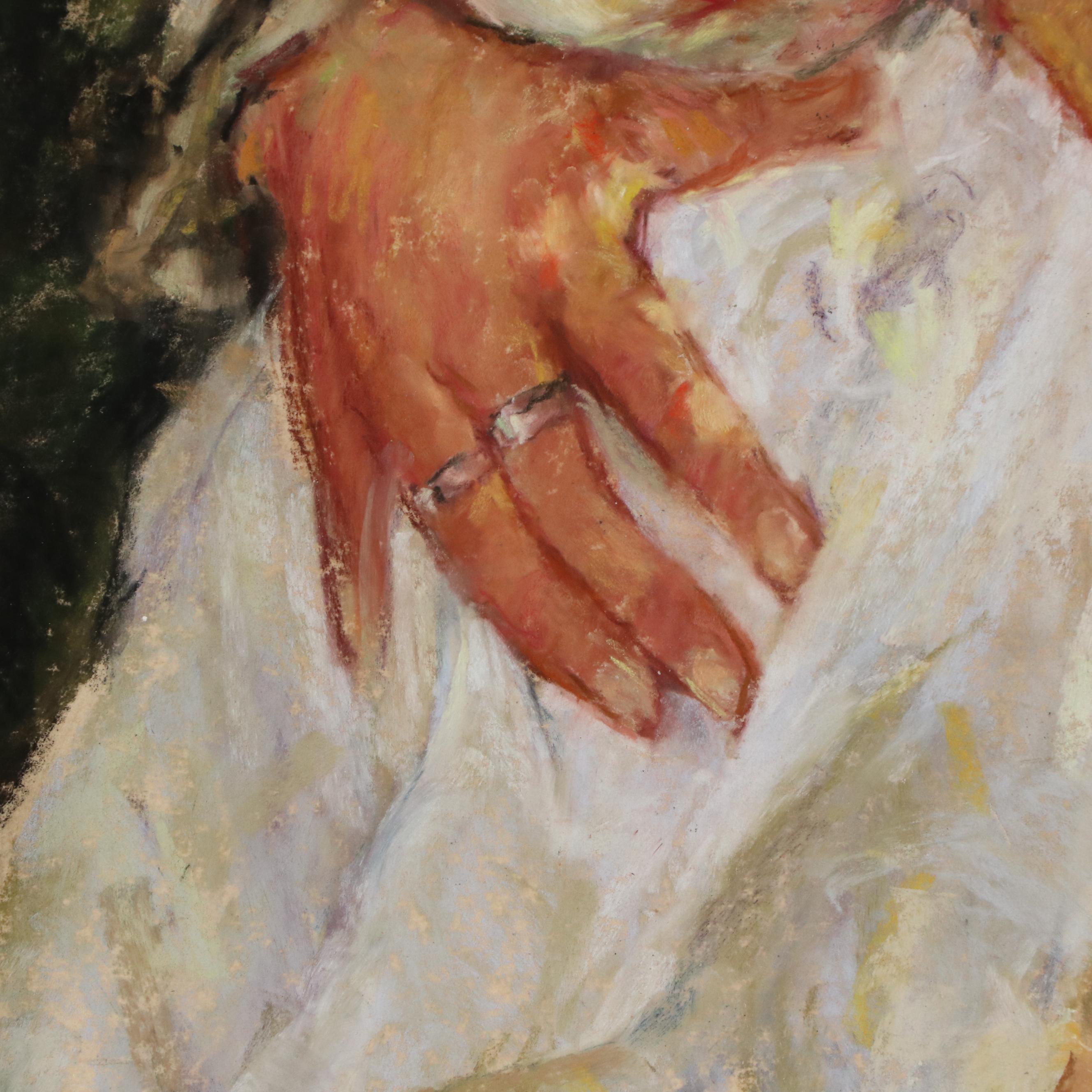 Fogel Pastel Drawing of Mother and Child After James Jebusa Shannon