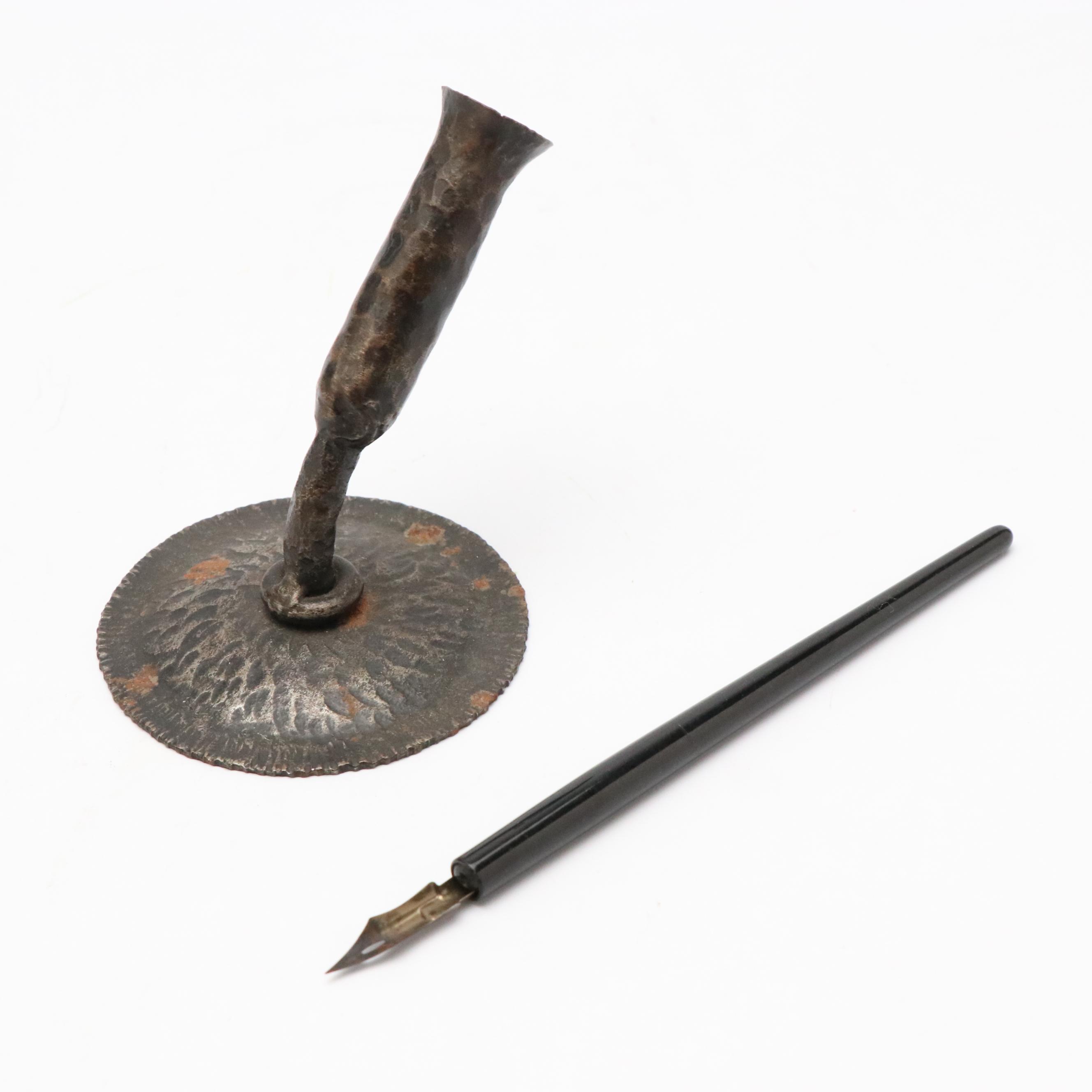 Cherokee Bigmeat Carved Wedding Vase with Beaux Arts Candle Stand