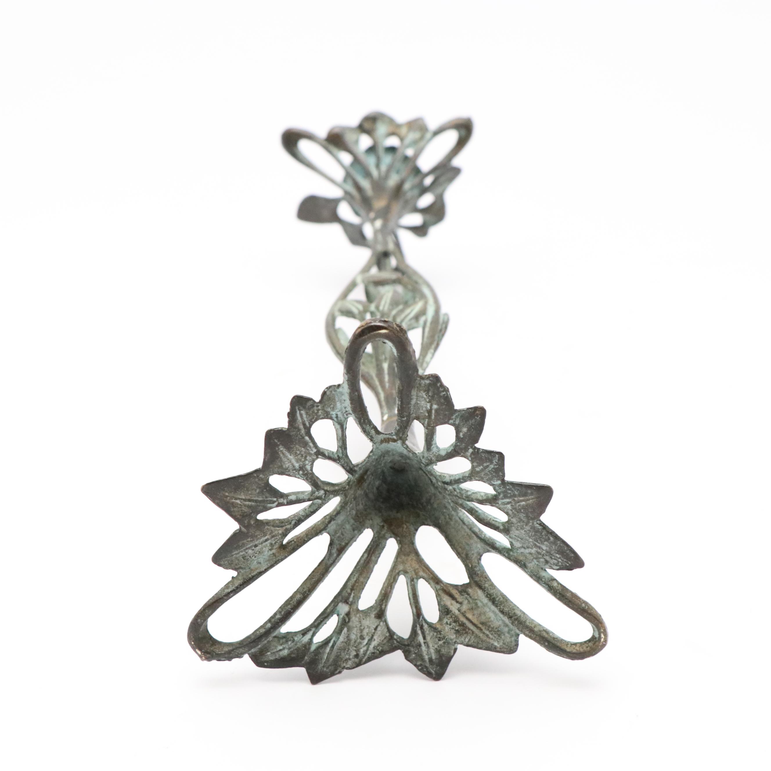 Cherokee Bigmeat Carved Wedding Vase with Beaux Arts Candle Stand