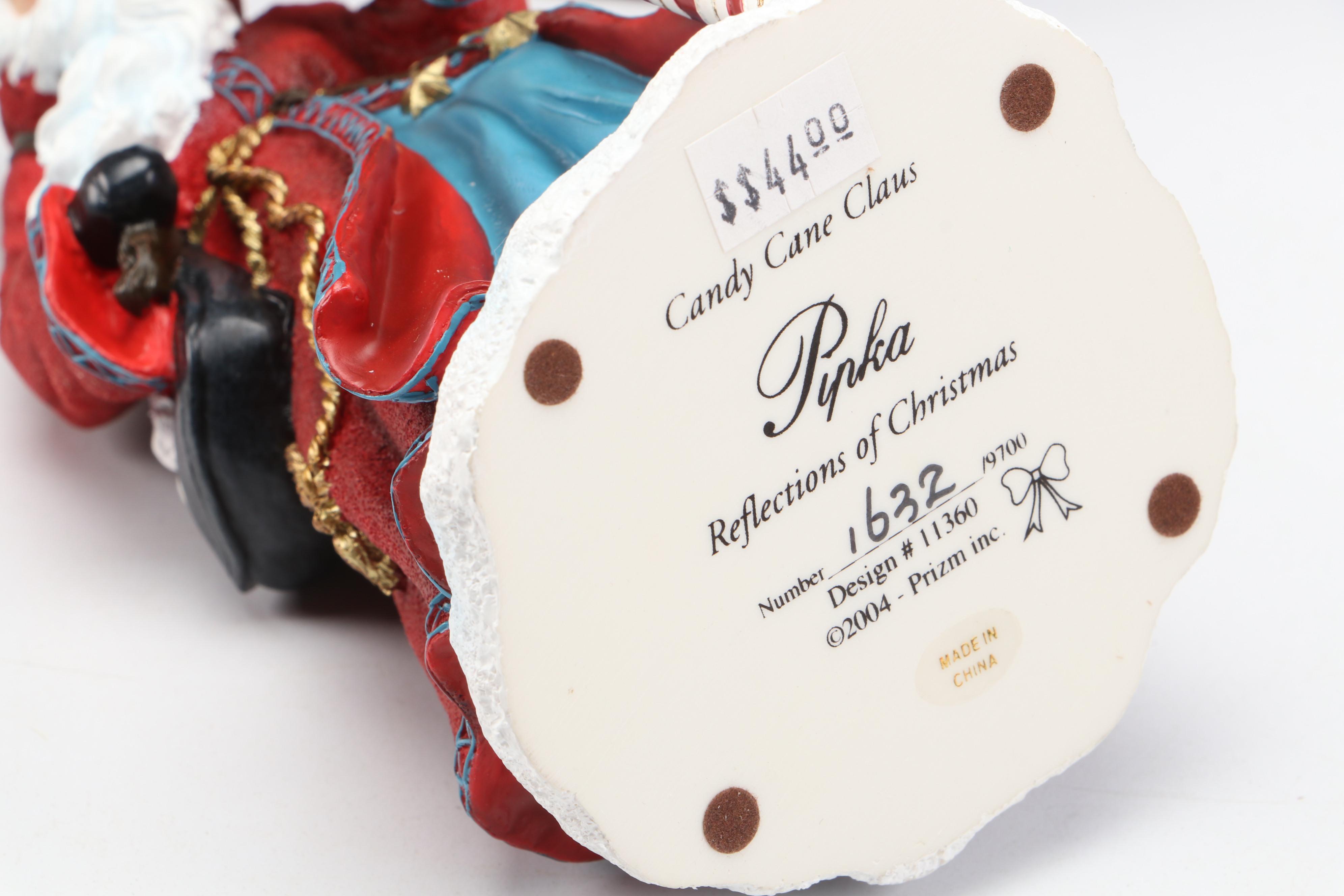 Ltd. Ed. Pipka "Candy Cane Claus" Resin Santa with Collector's Club Kits