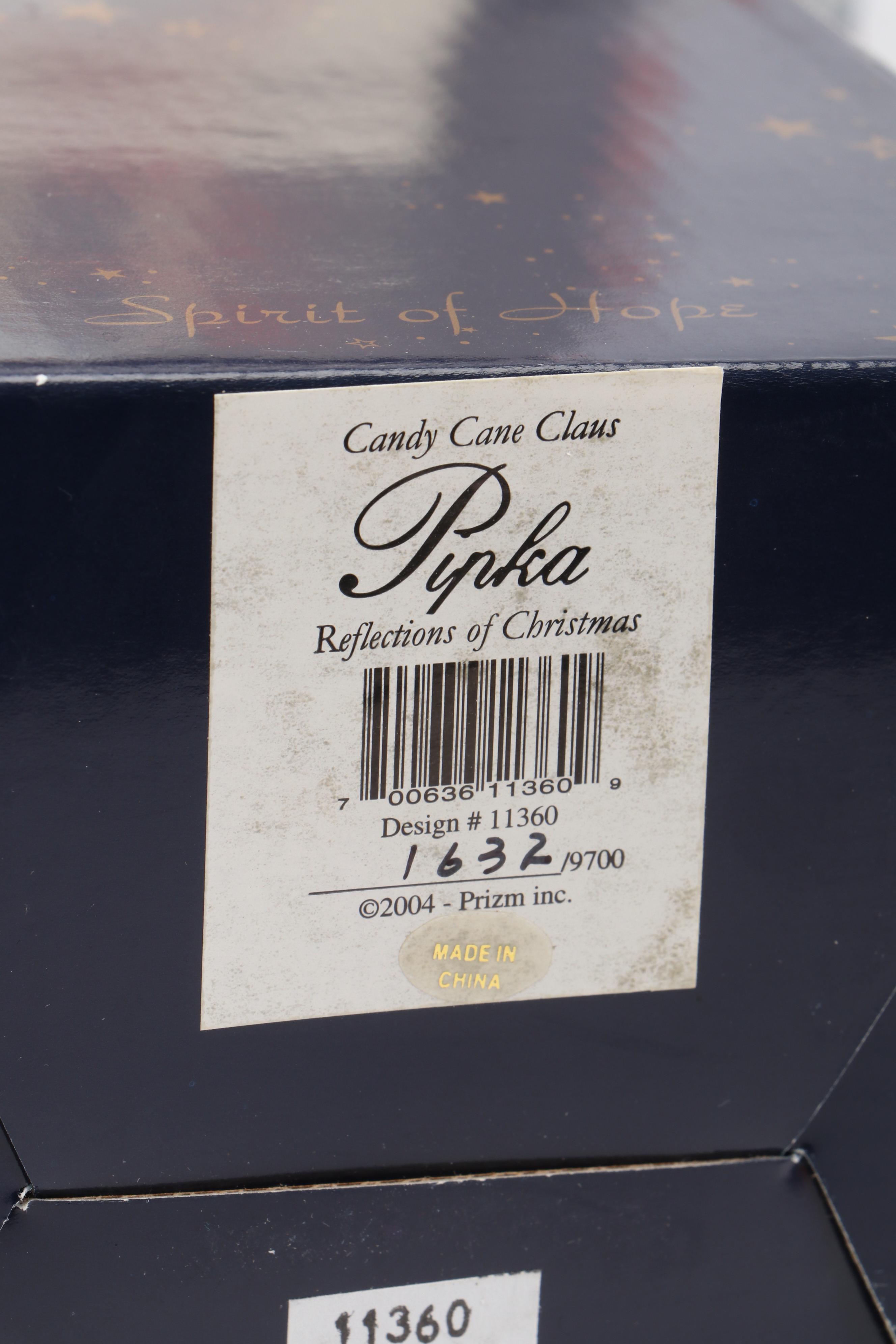 Ltd. Ed. Pipka "Candy Cane Claus" Resin Santa with Collector's Club Kits