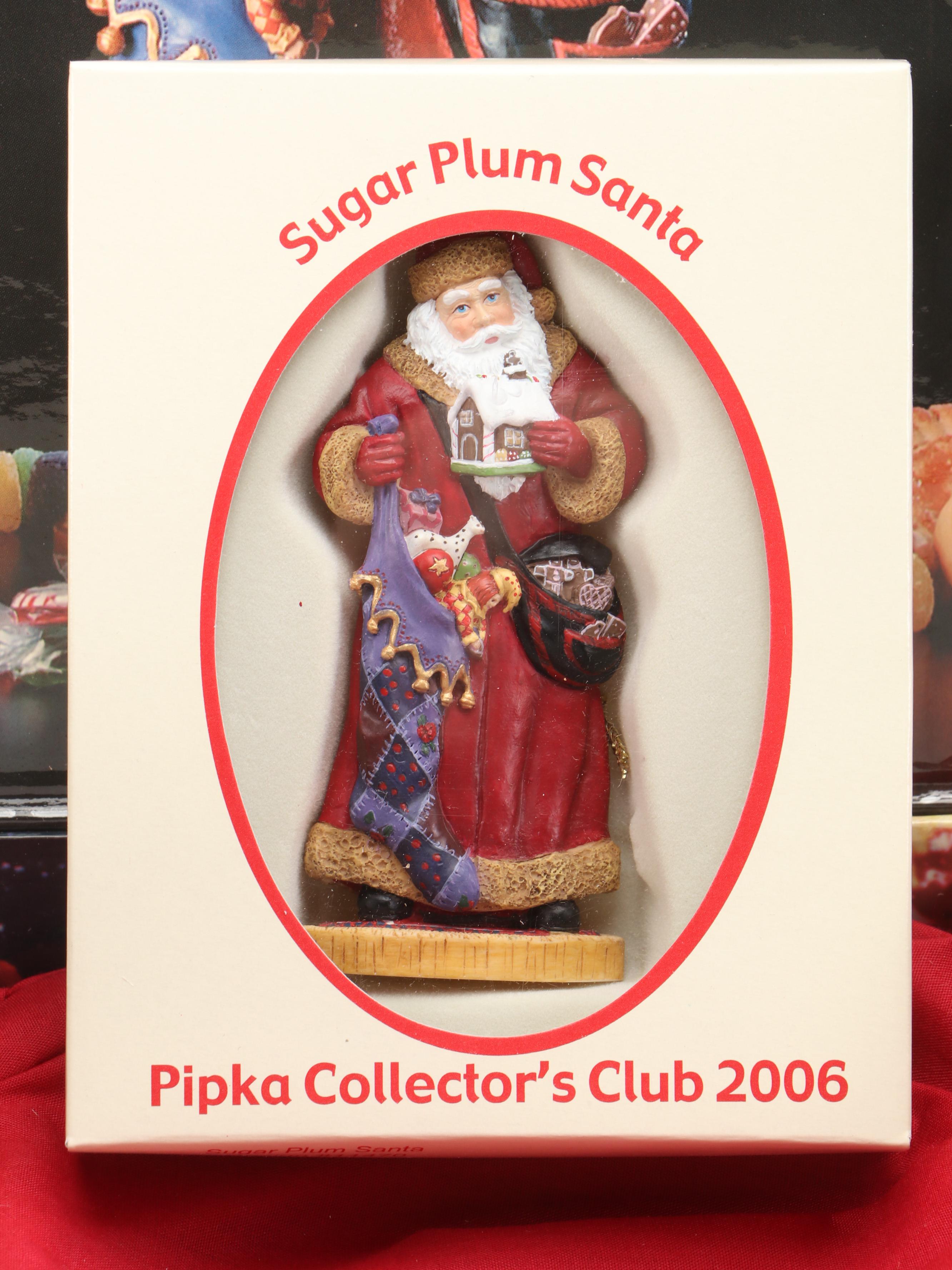 Ltd. Ed. Pipka "Candy Cane Claus" Resin Santa with Collector's Club Kits