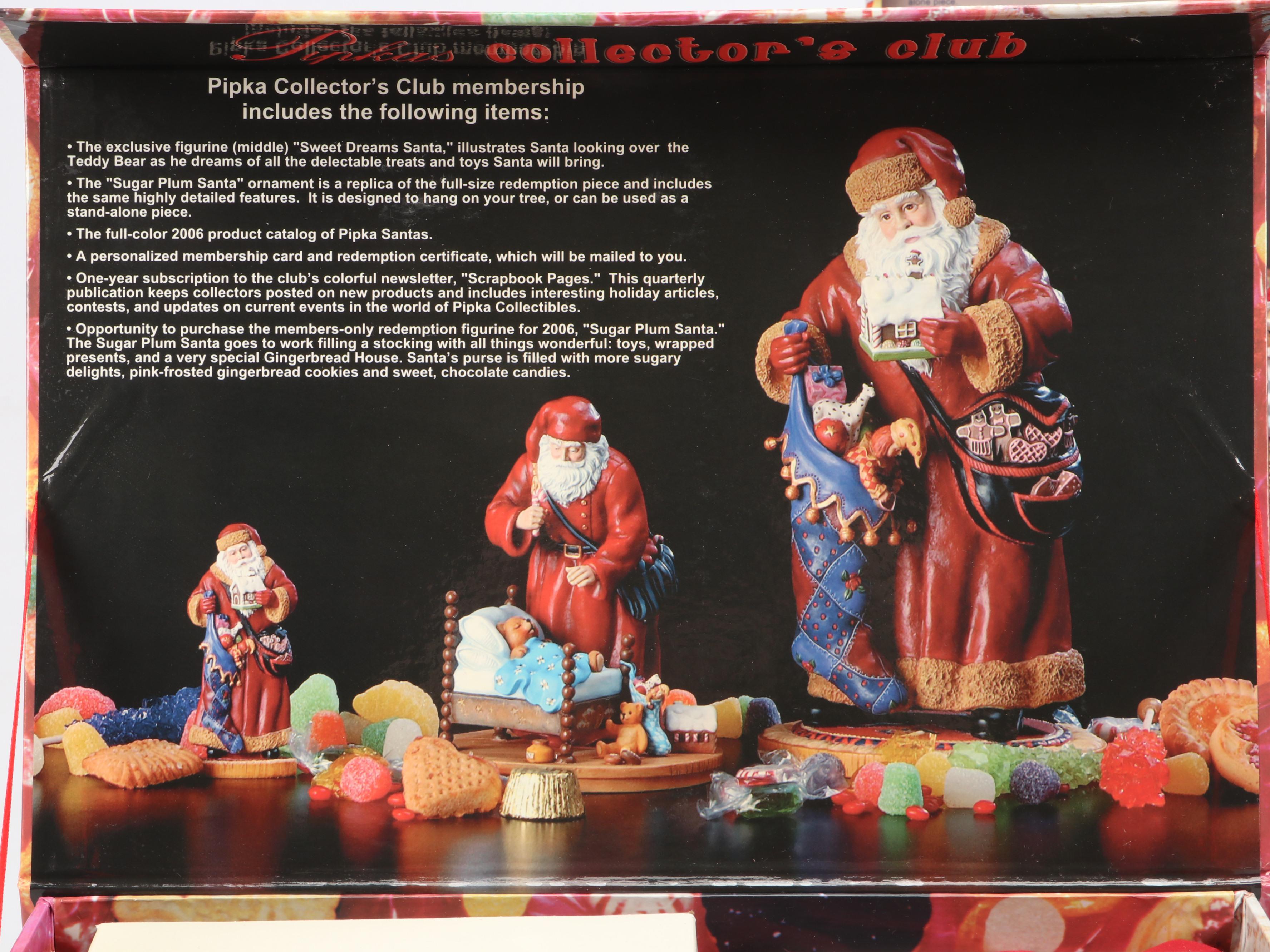 Ltd. Ed. Pipka "Candy Cane Claus" Resin Santa with Collector's Club Kits