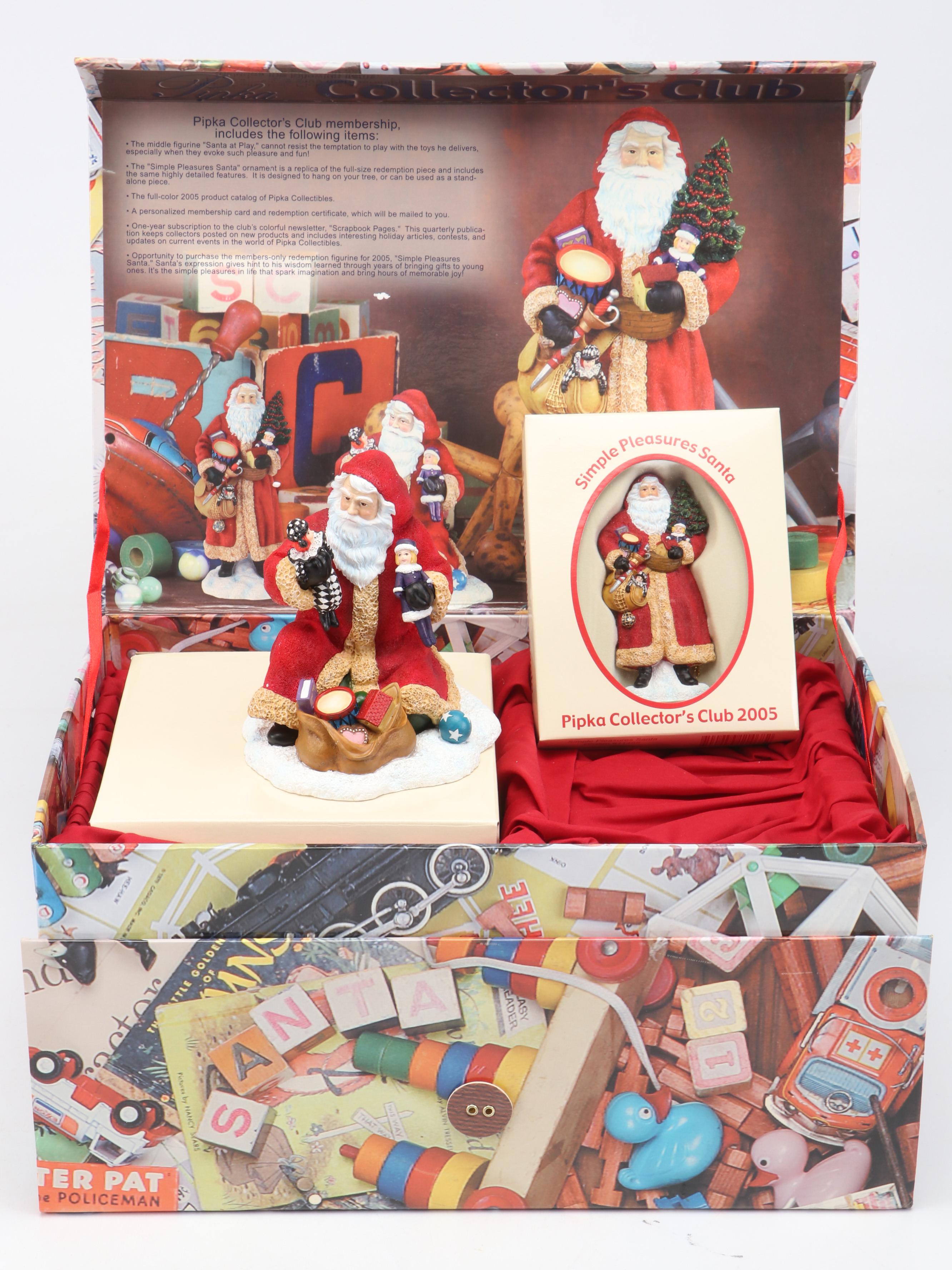 Ltd. Ed. Pipka "Candy Cane Claus" Resin Santa with Collector's Club Kits