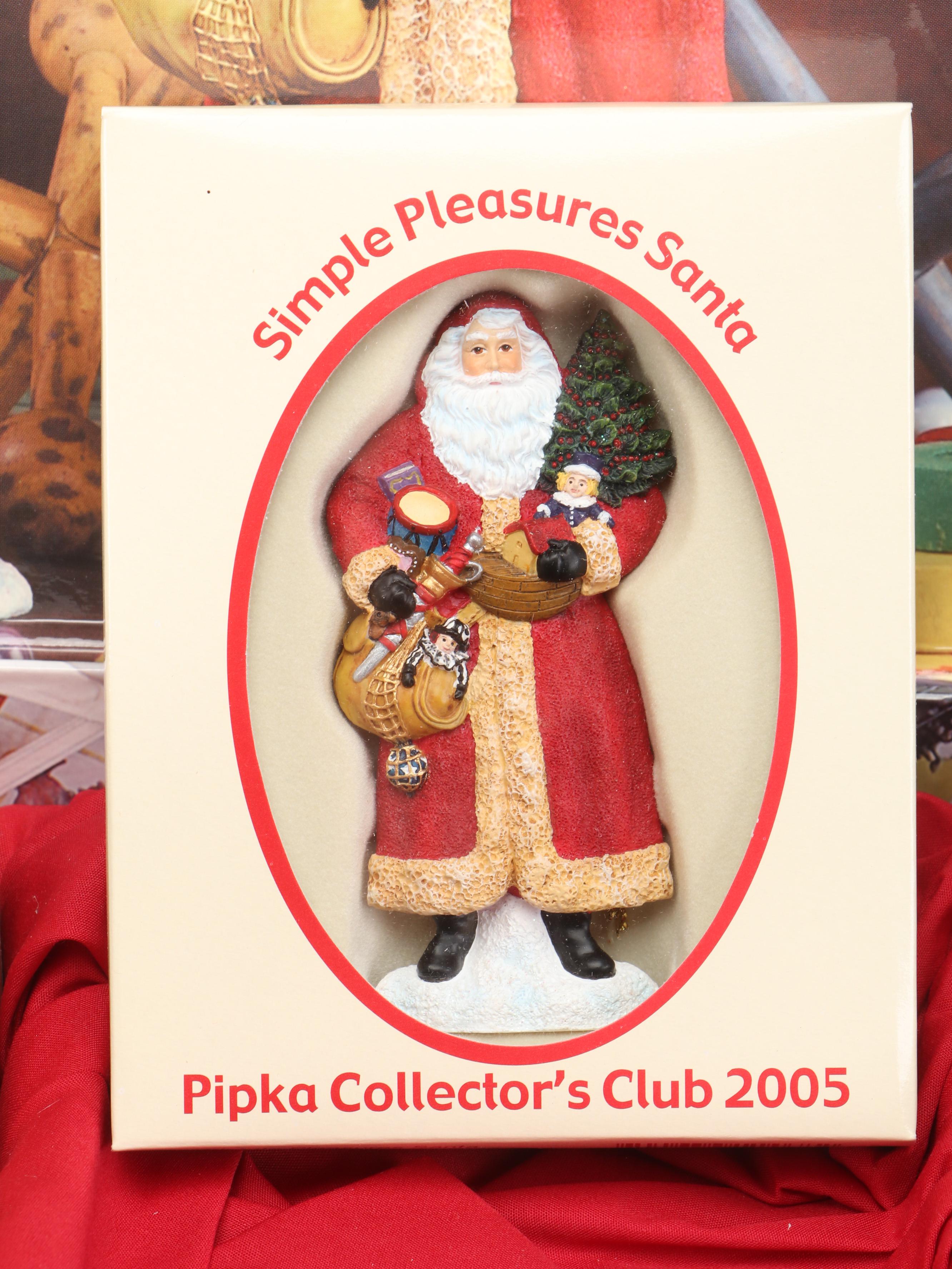 Ltd. Ed. Pipka "Candy Cane Claus" Resin Santa with Collector's Club Kits
