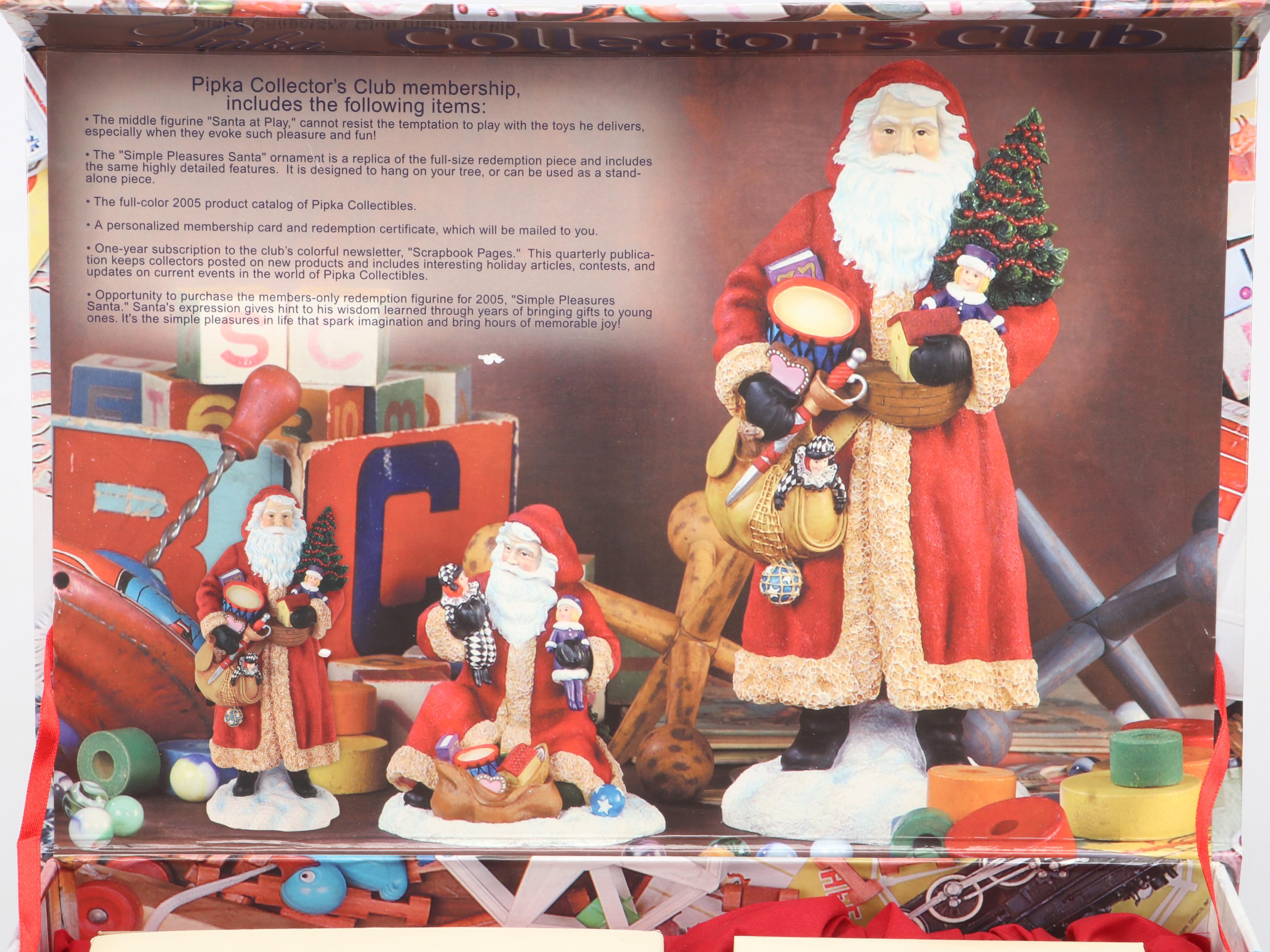 Ltd. Ed. Pipka "Candy Cane Claus" Resin Santa with Collector's Club Kits