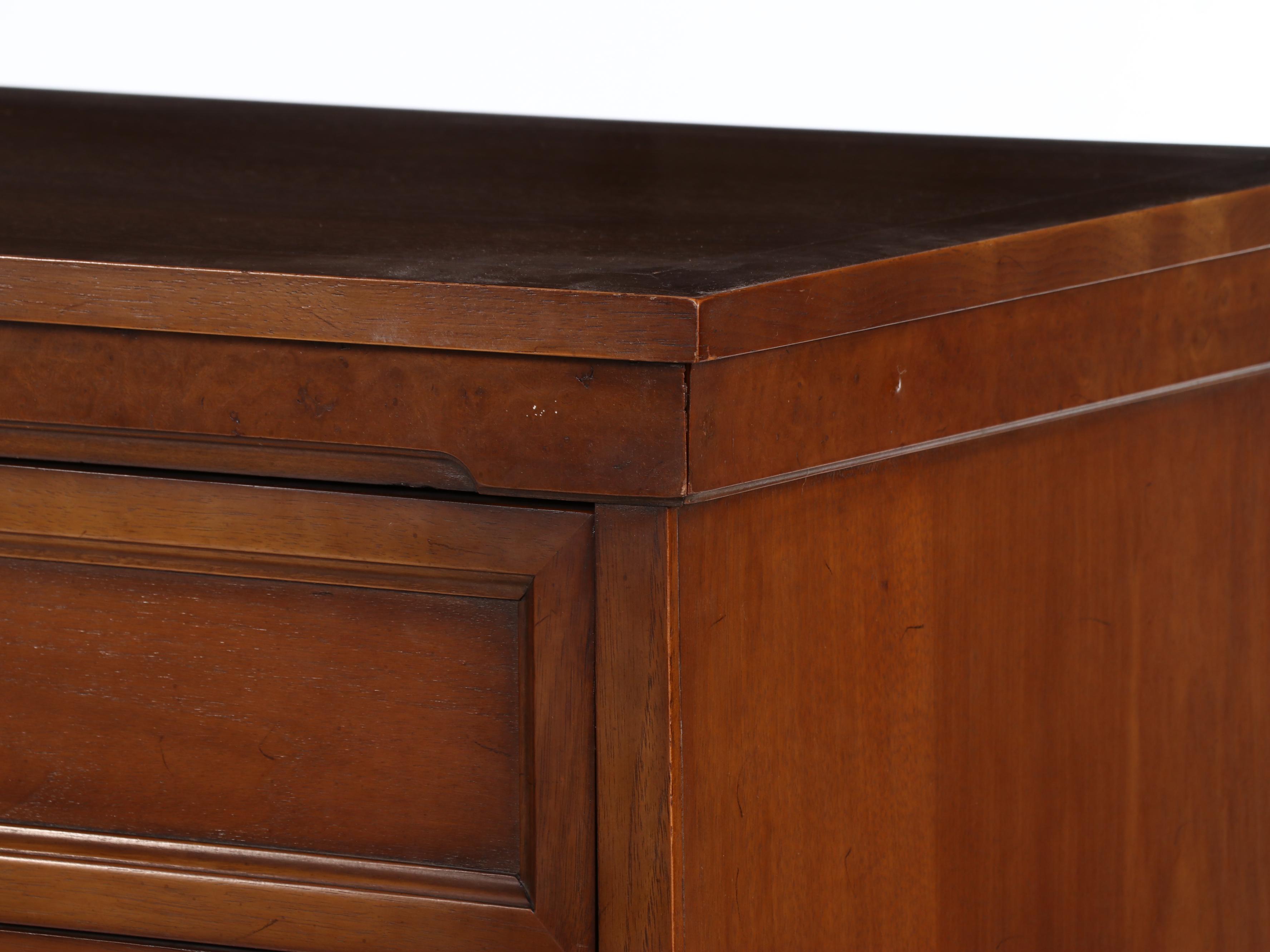 Walnut Five-Drawer Chest, Mid-20th Century