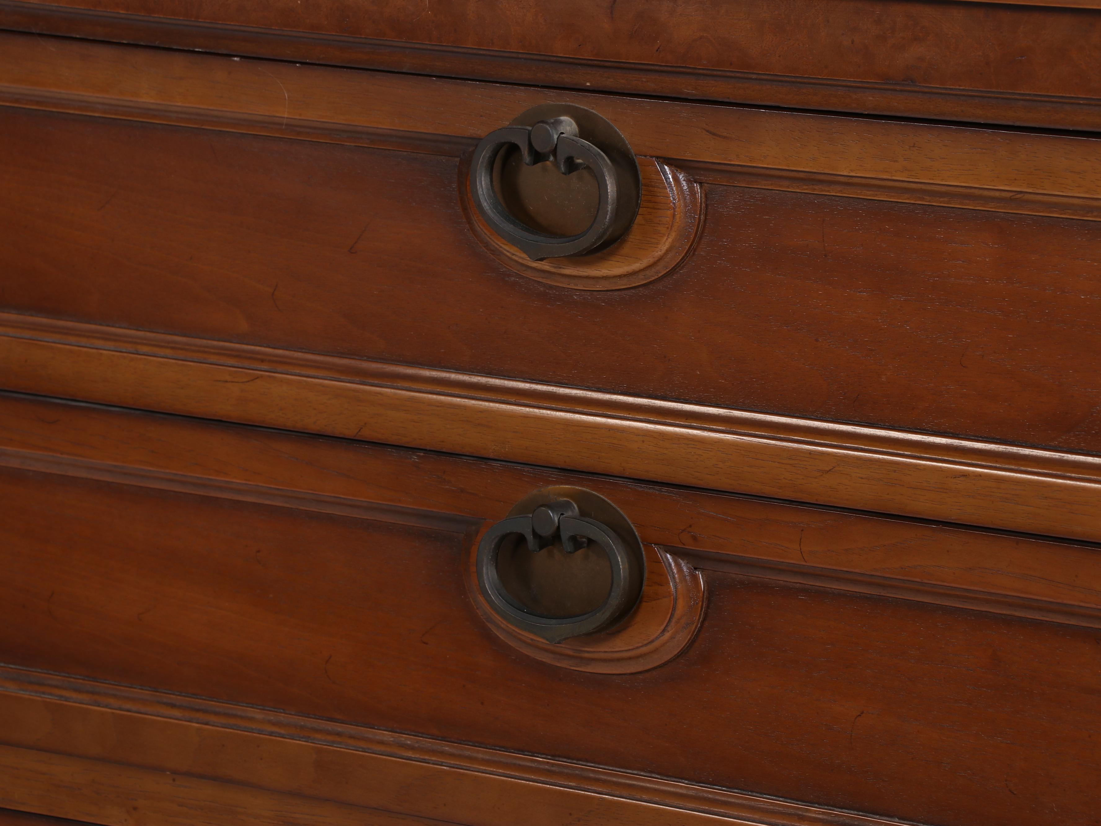 Walnut Five-Drawer Chest, Mid-20th Century