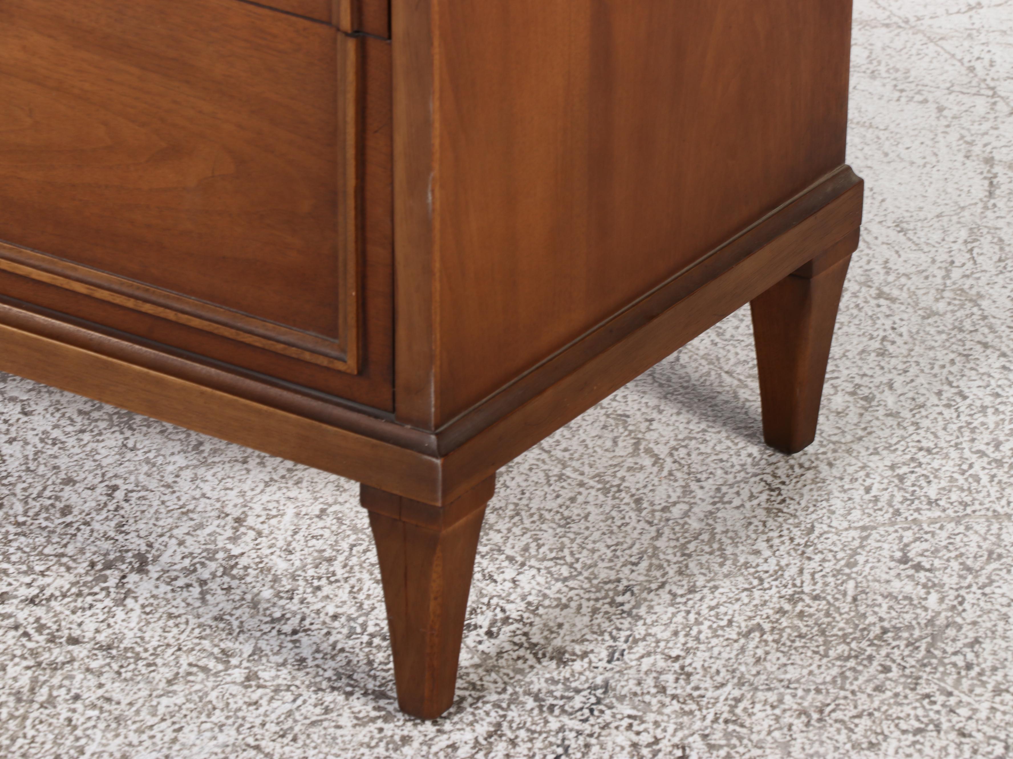 Walnut Five-Drawer Chest, Mid-20th Century