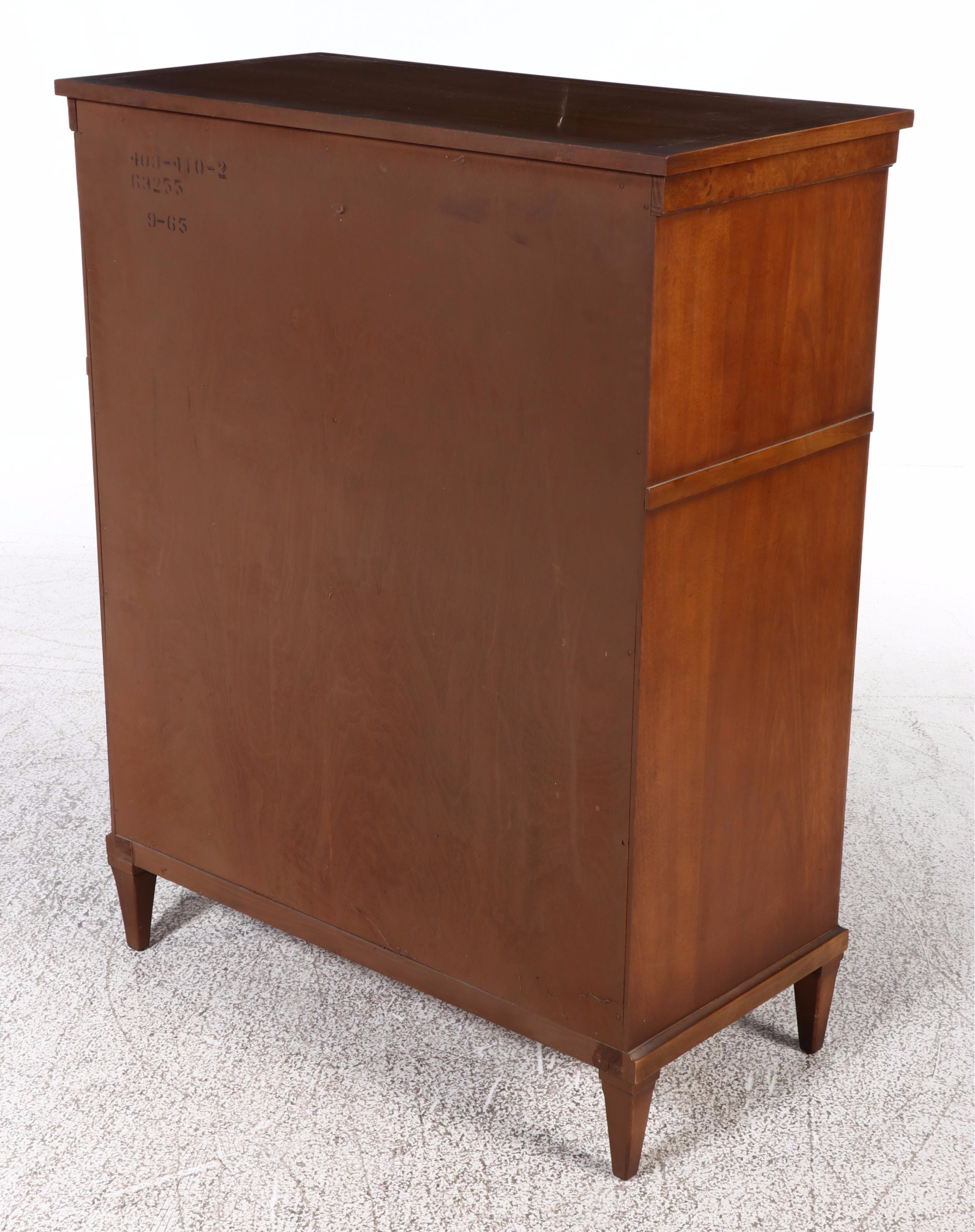 Walnut Five-Drawer Chest, Mid-20th Century