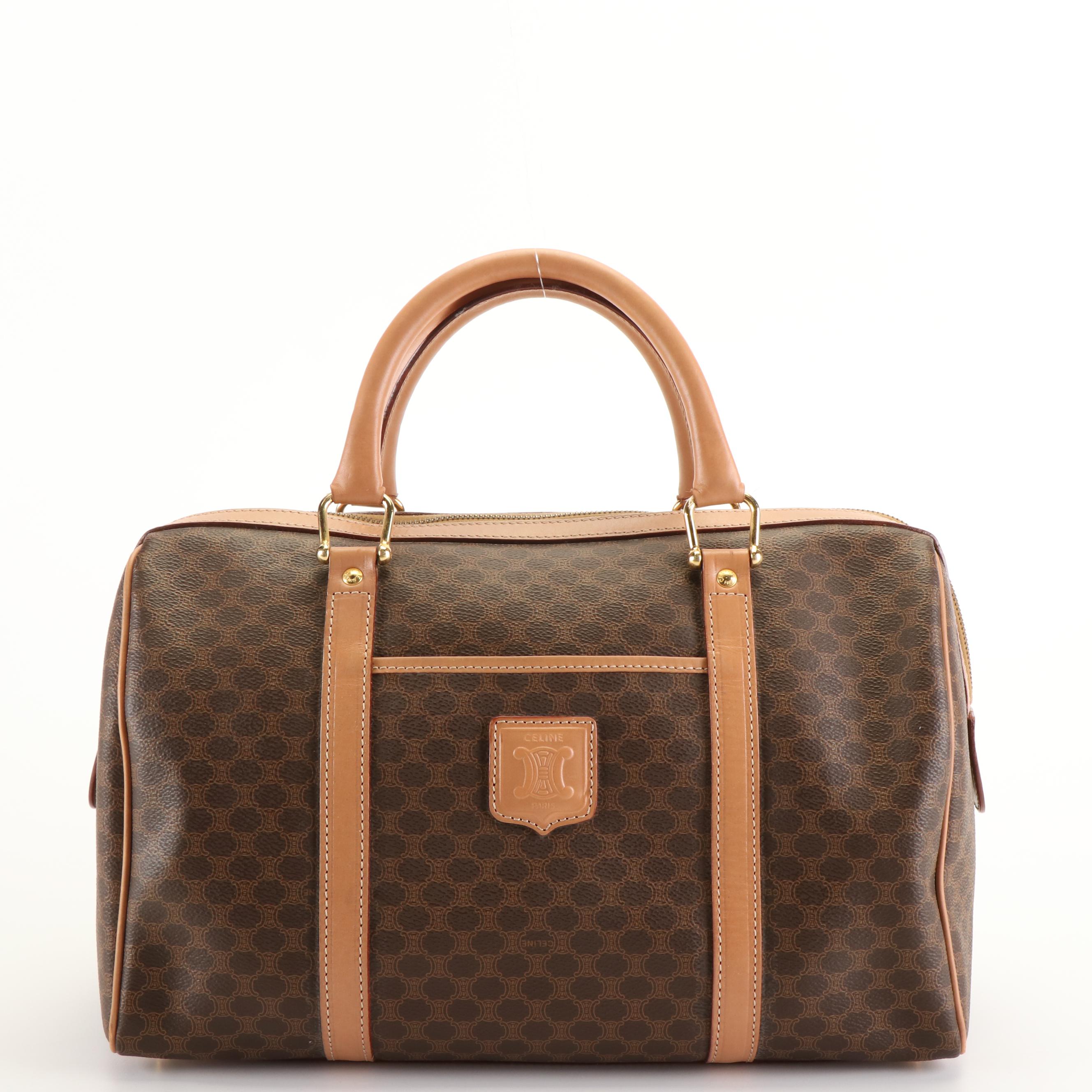 Celine Macadam Boston Bag in Coated Canvas