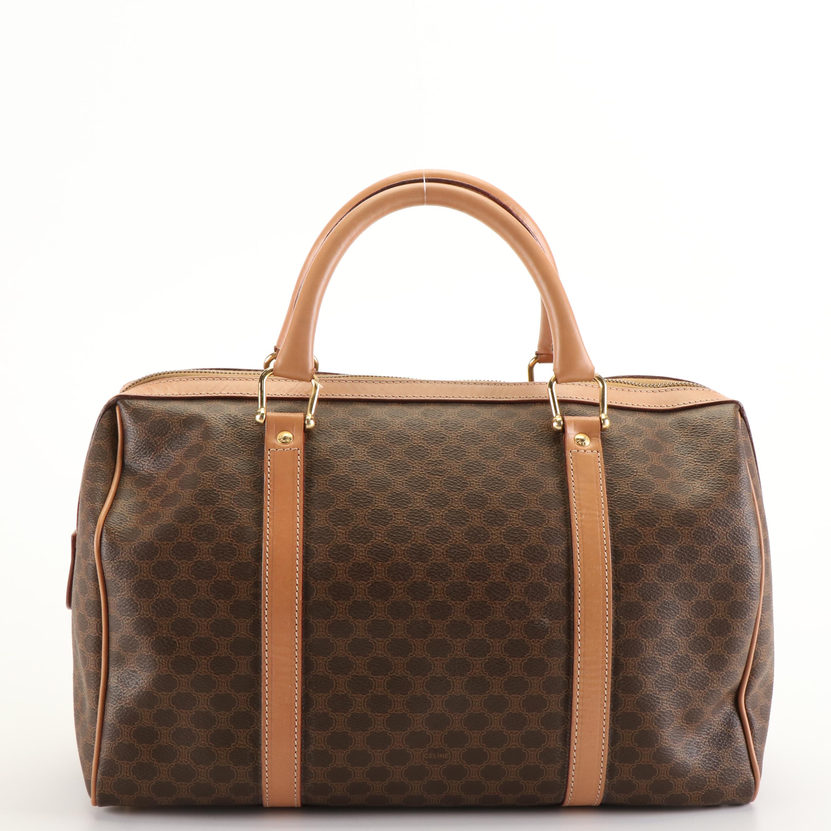 Celine Macadam Boston Bag in Coated Canvas