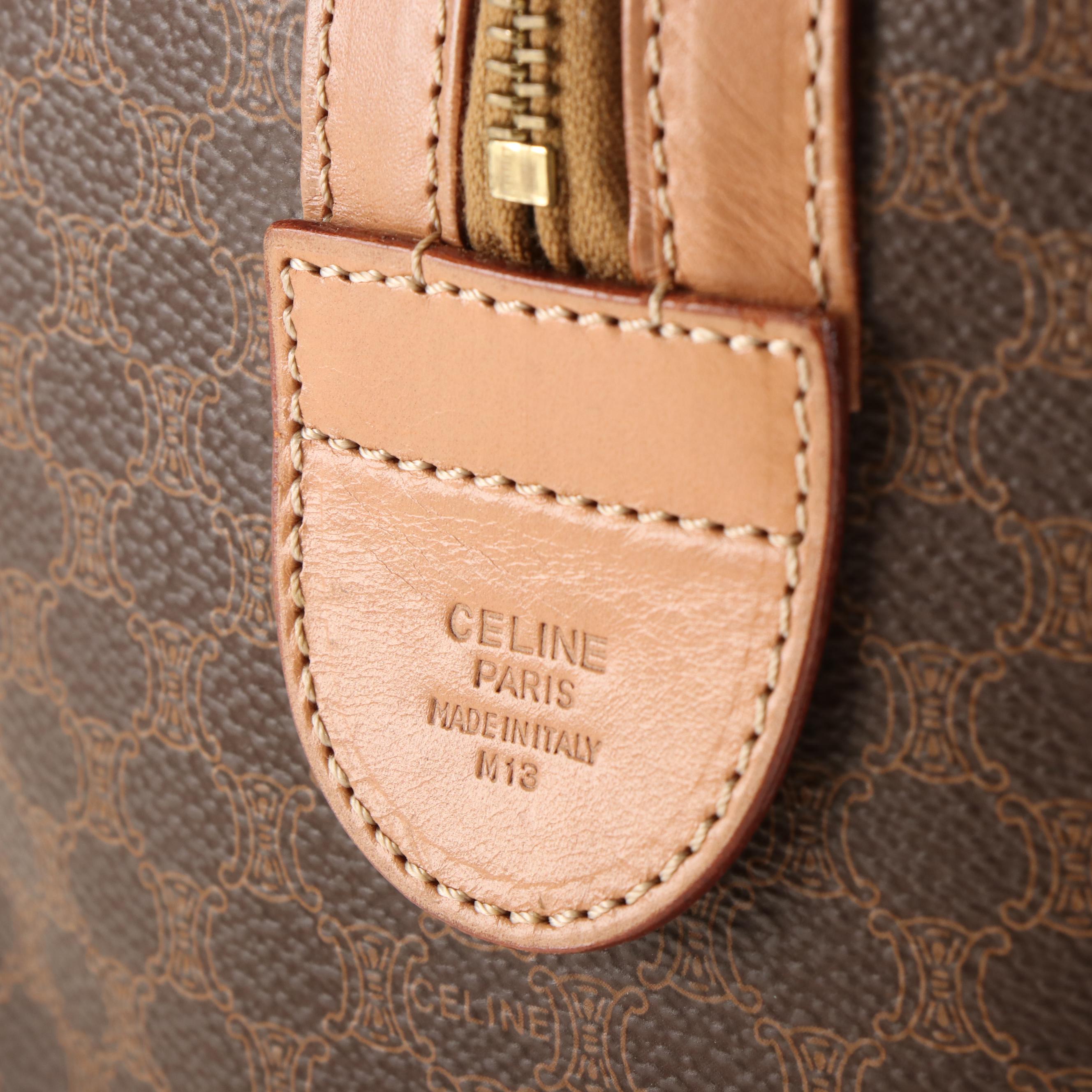 Celine Macadam Boston Bag in Coated Canvas