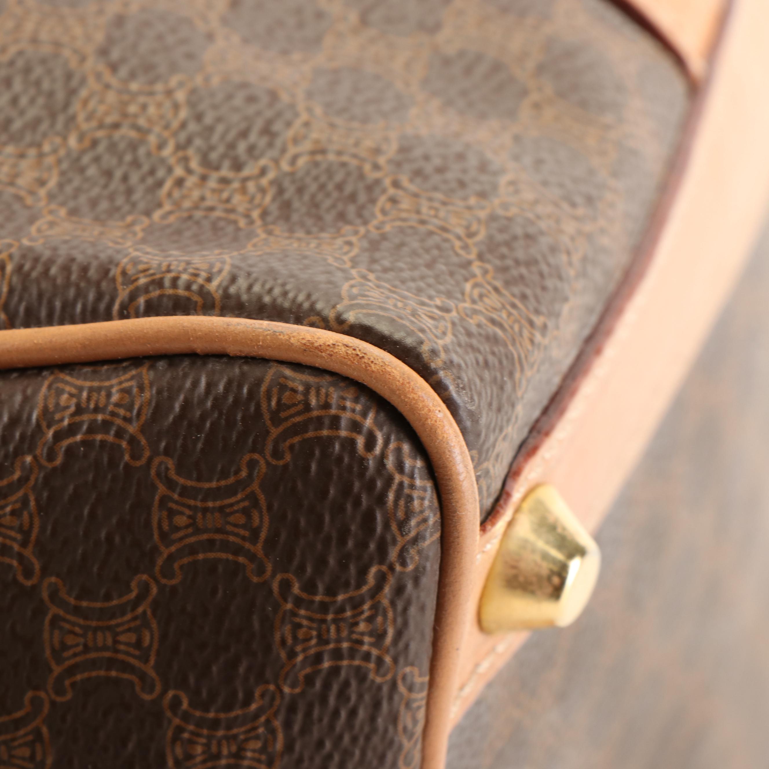 Celine Macadam Boston Bag in Coated Canvas