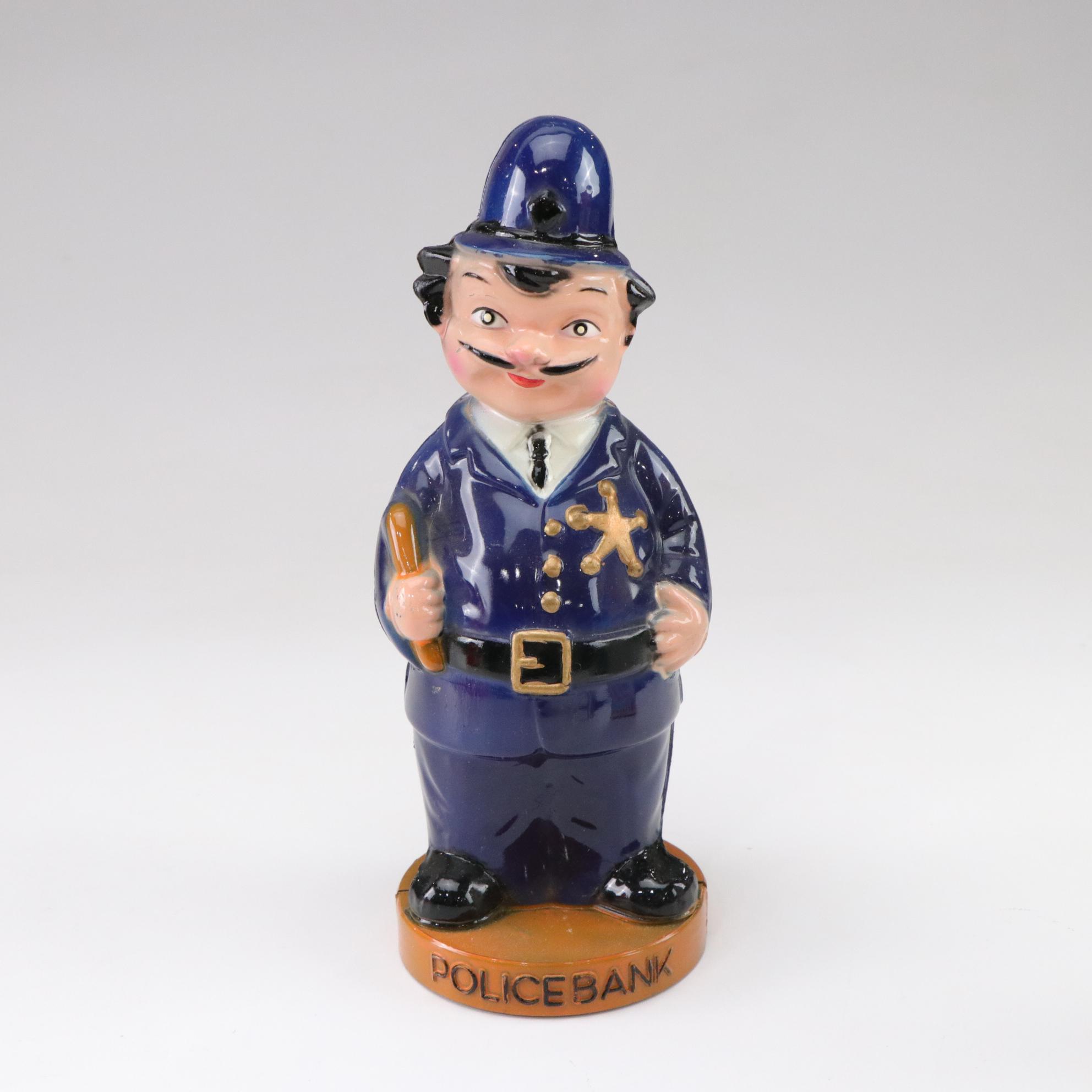 Mid Century "Super Policeman" and Other Coin Banks