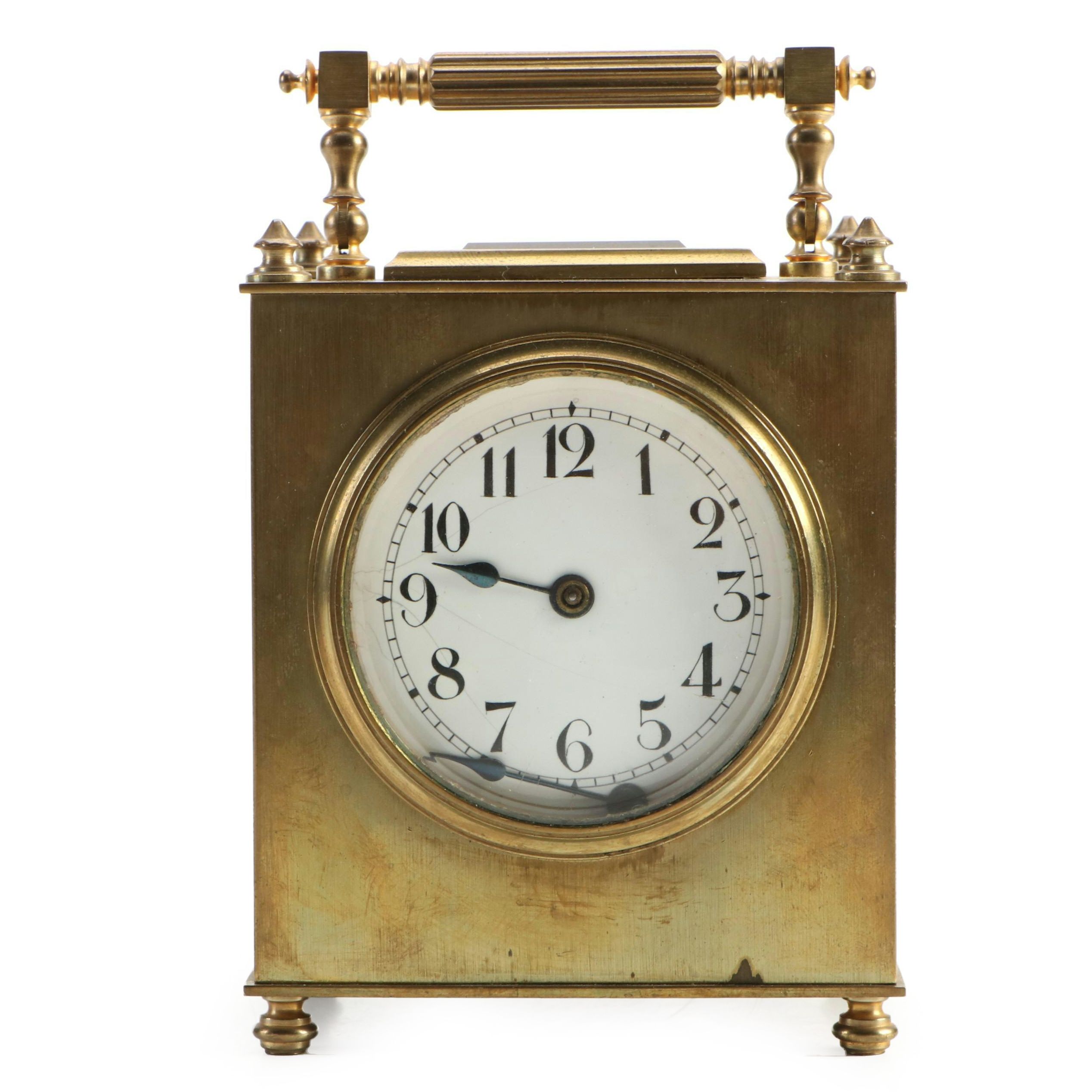 French Brass Carriage Clock, Early 20th Century
