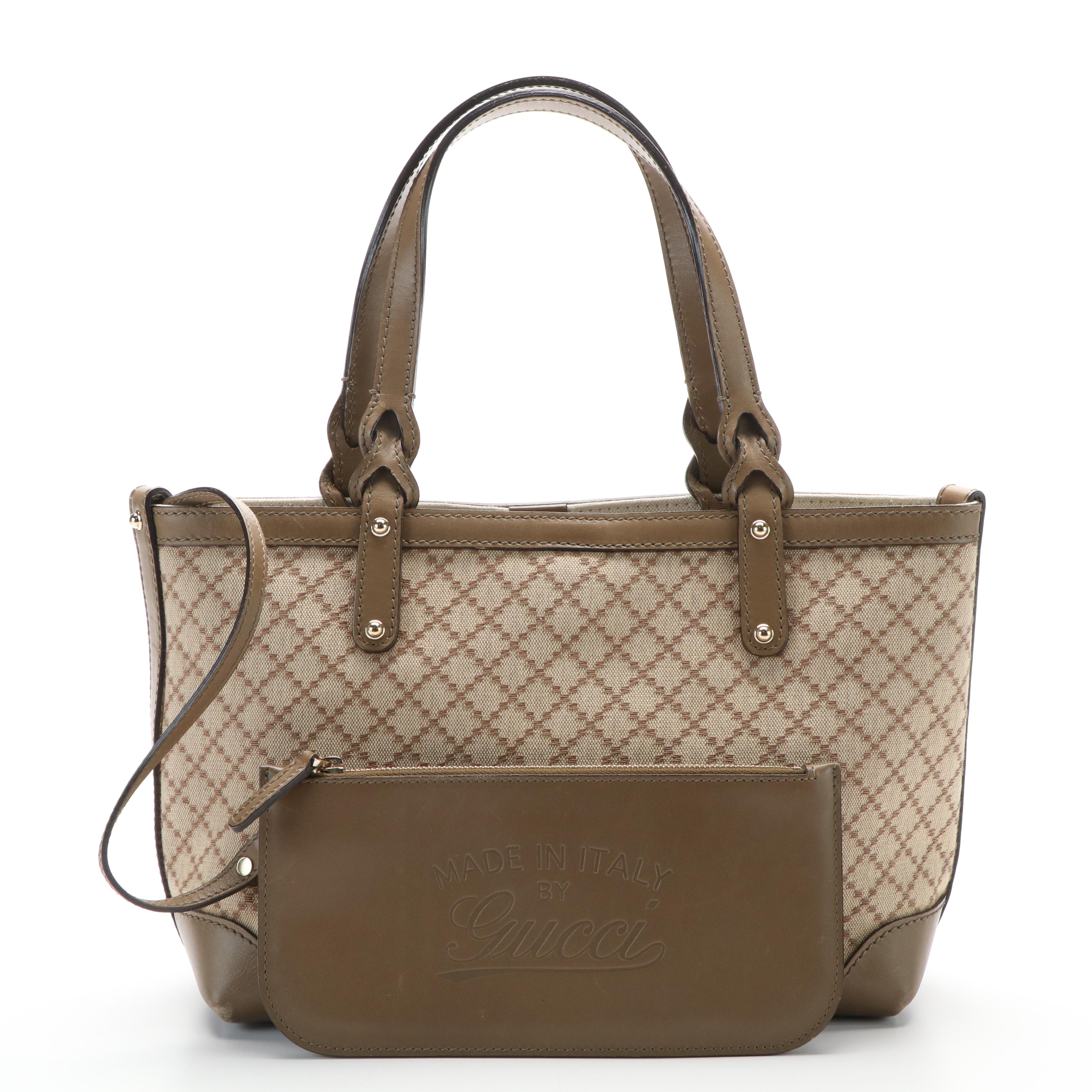 Gucci Diamante Tote Bag in Canvas and Leather