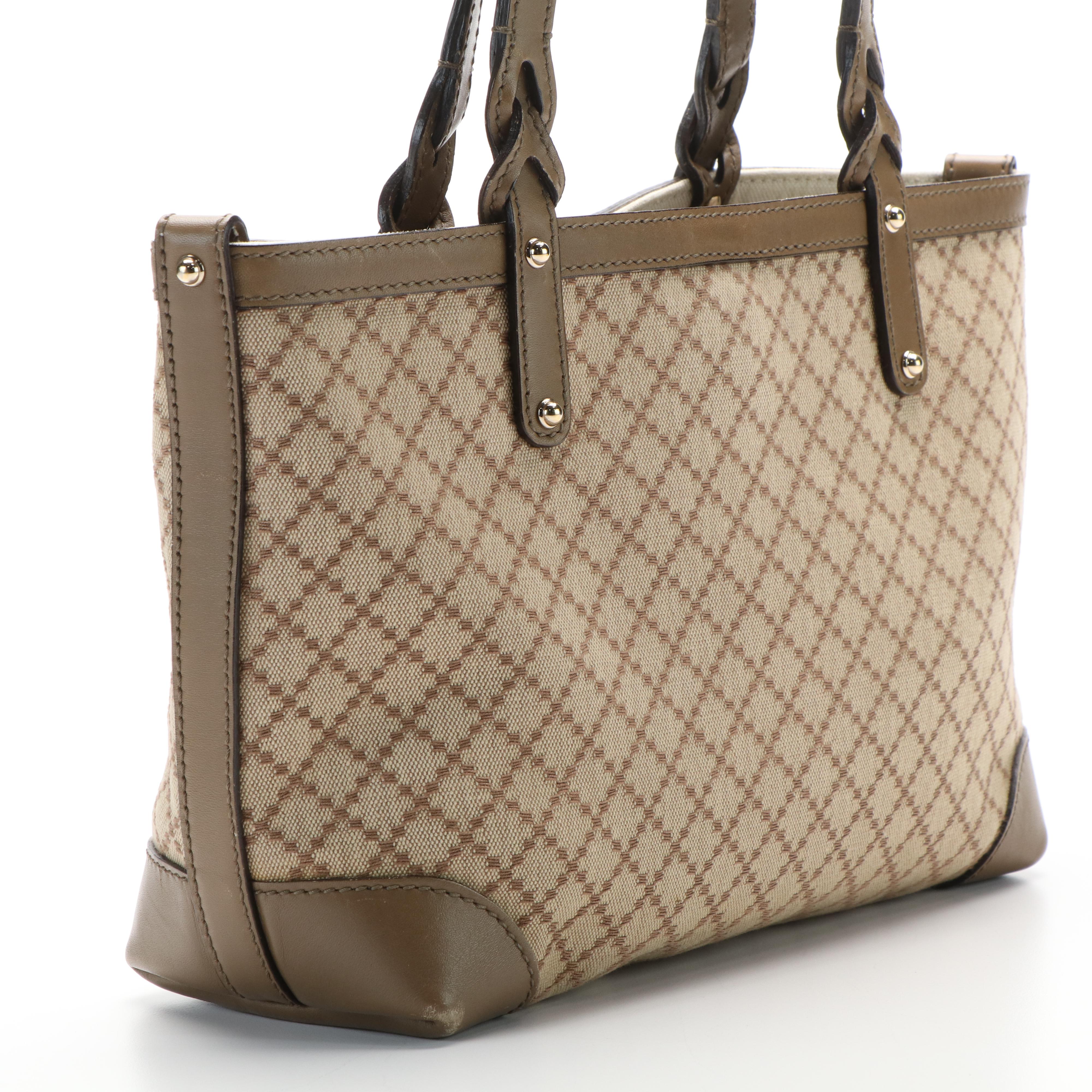 Gucci Diamante Tote Bag in Canvas and Leather