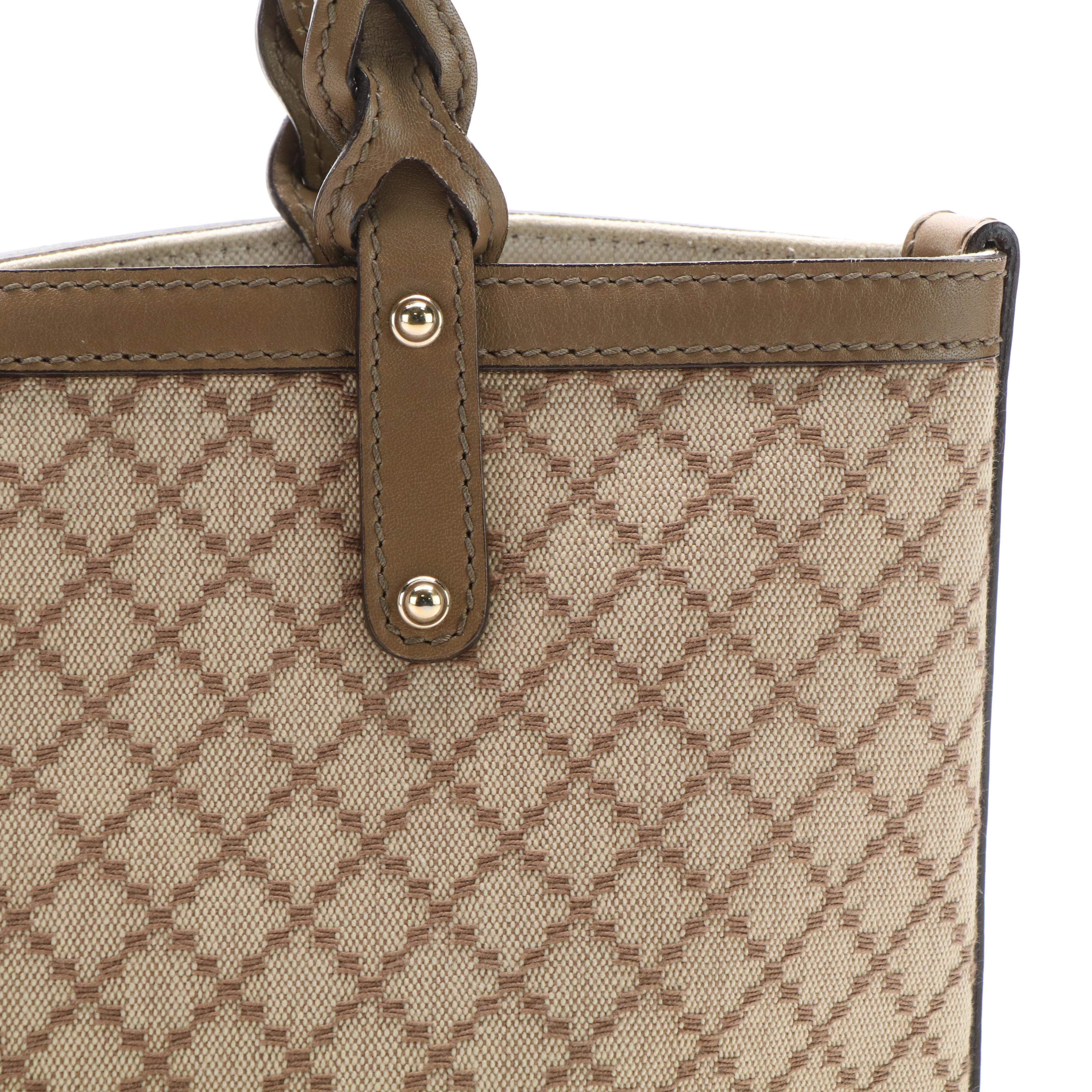 Gucci Diamante Tote Bag in Canvas and Leather