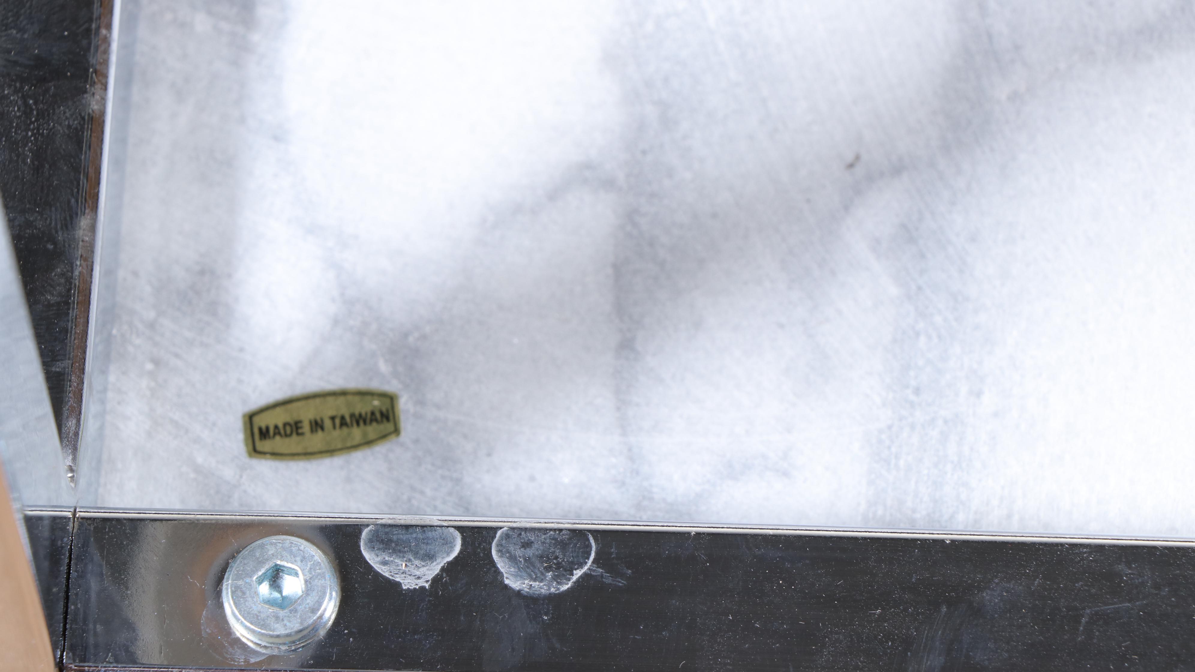 Crate & Barrel Marble and Chrome Coffee Table