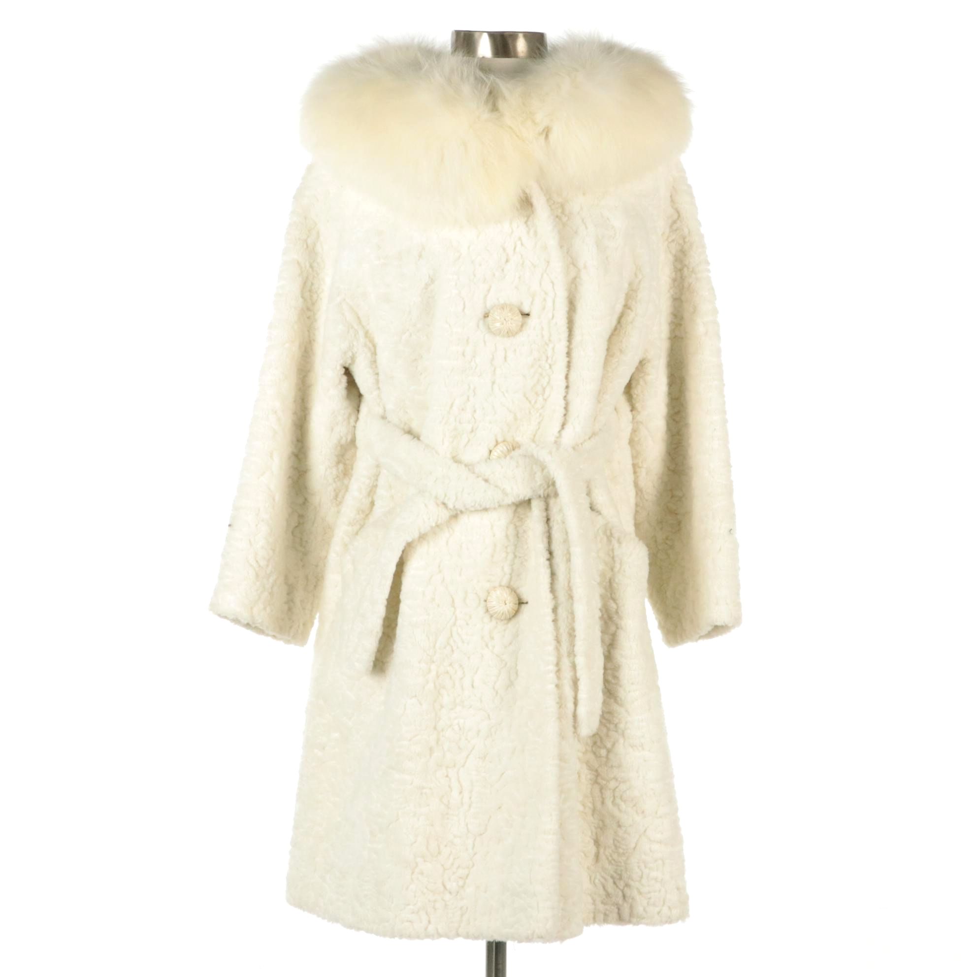 Styled by Fairmoor Vintage Coat with Fox Fur Collar