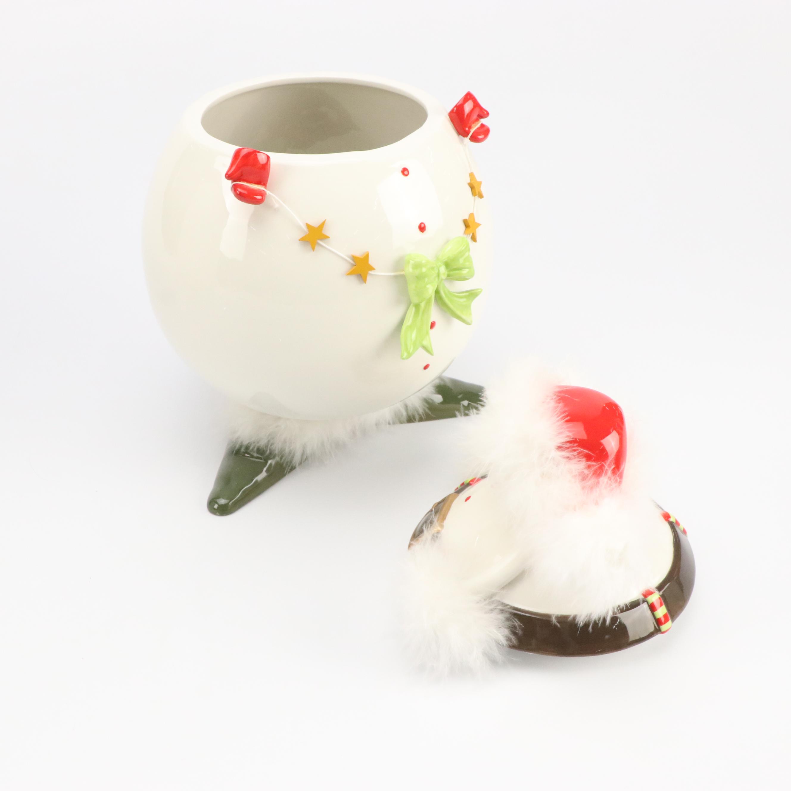 Patience Brewster for Department 56 "Snow Elf" Ceramic Cookie Jar