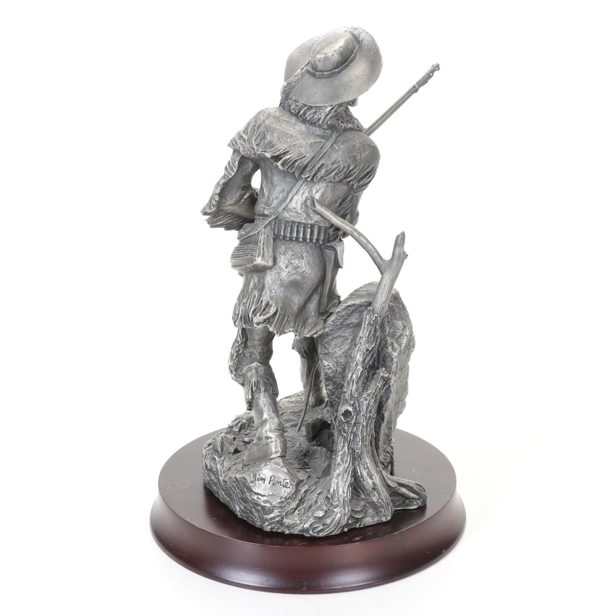 Jim Ponter's "Silent Foe" Pewter Statue with Base