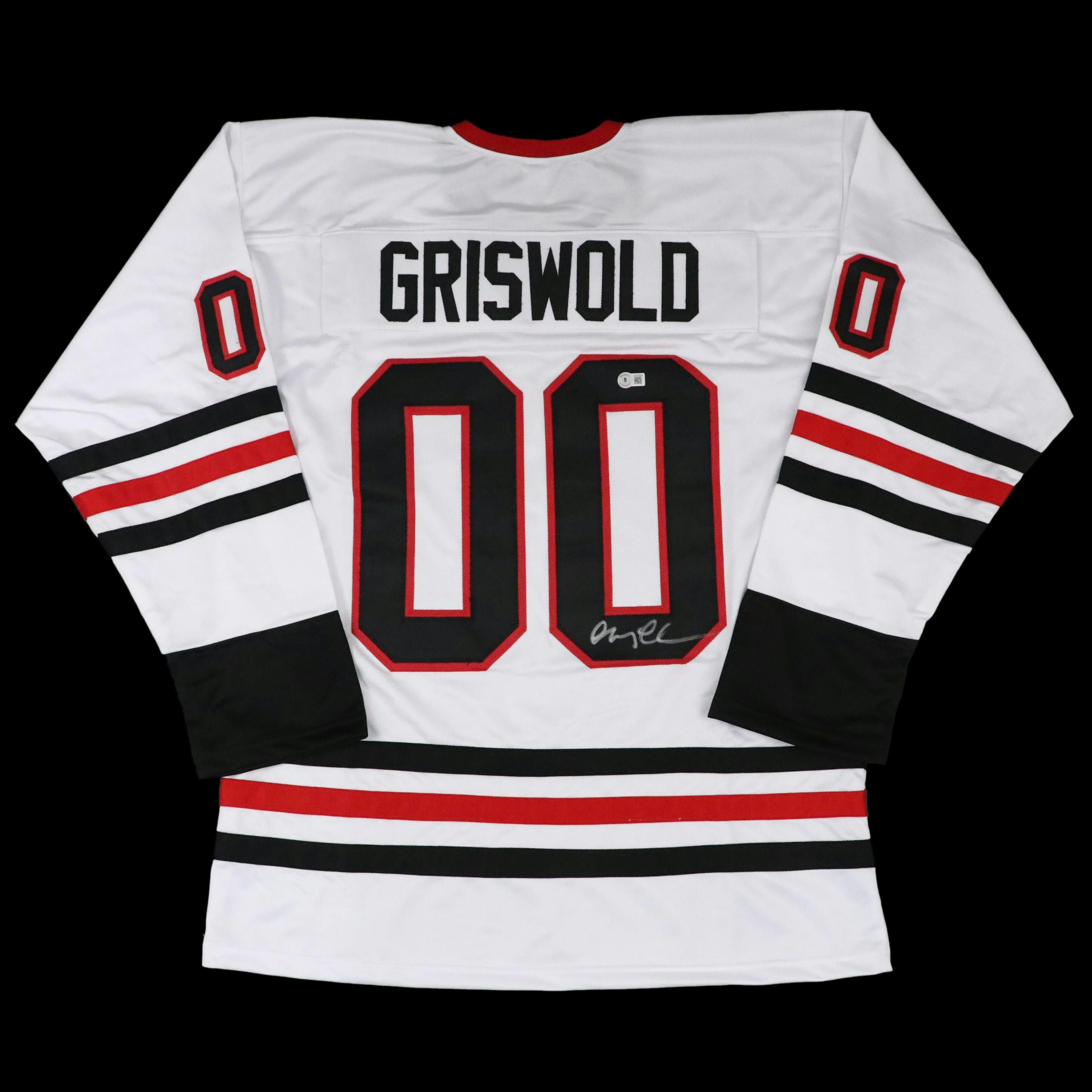 Chevy Chase Signed "Christmas Vacation" Clark Griswold Hockey Jersey, Beckett