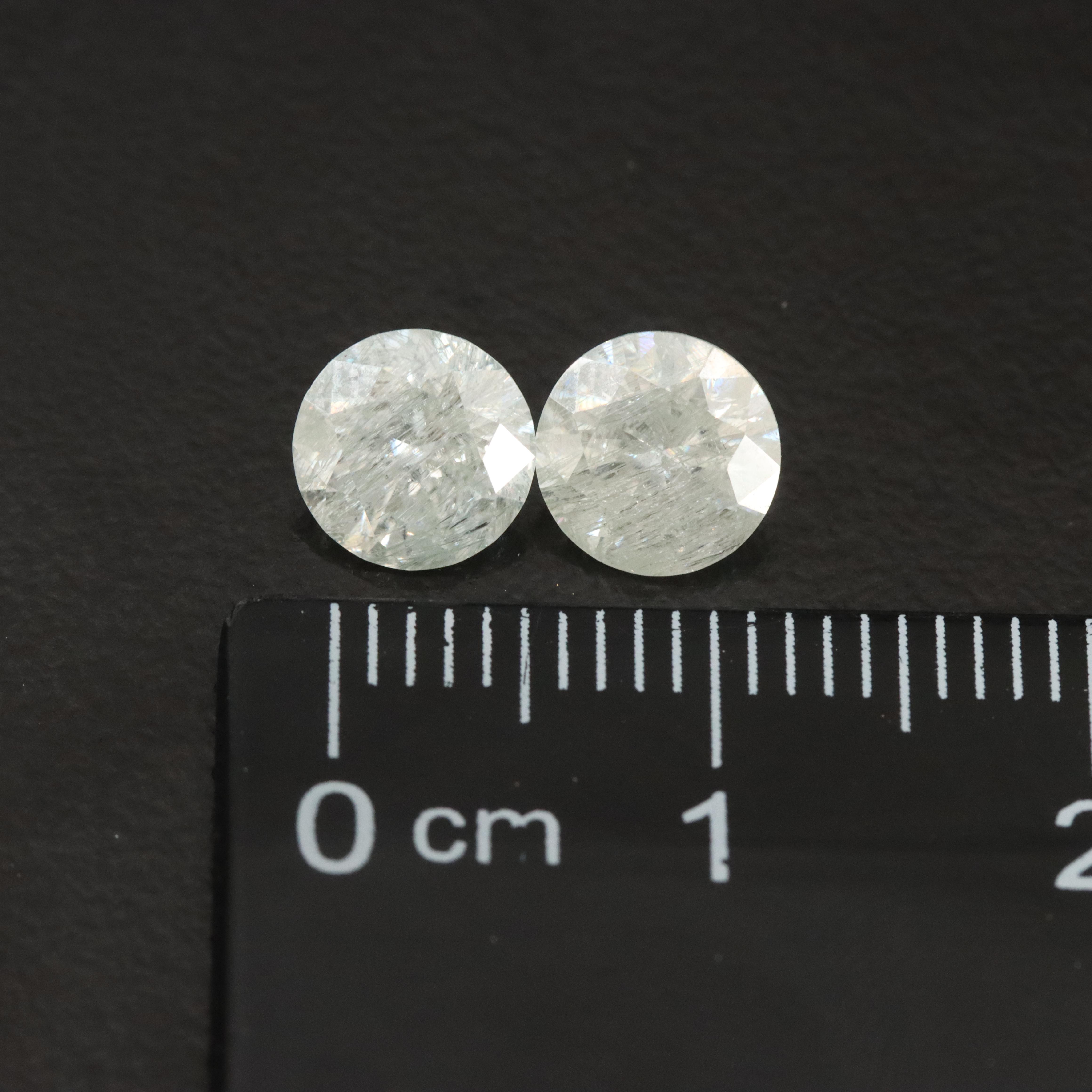 Loose Matched Pair 1.88 CTW Moissanites