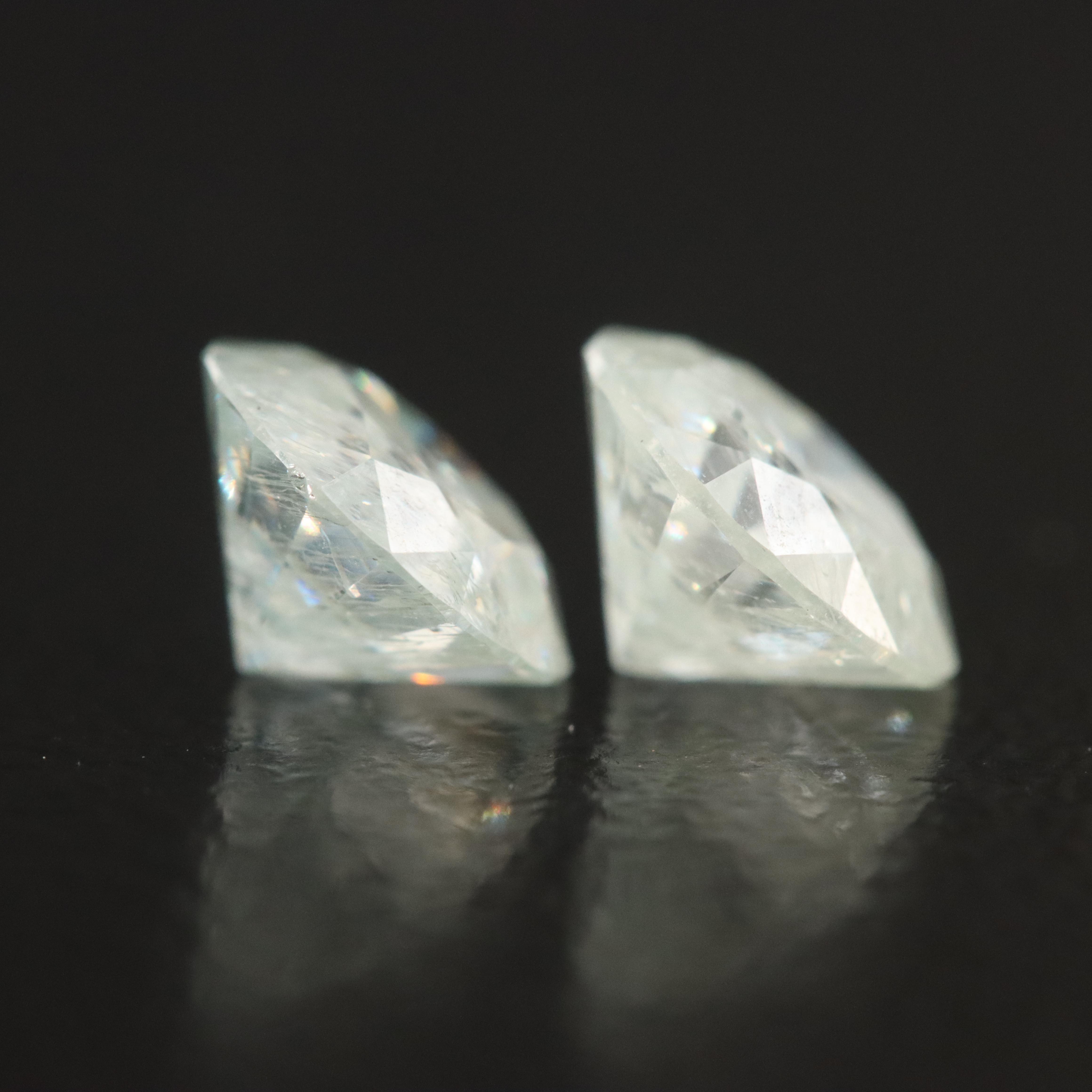 Loose Matched Pair 1.88 CTW Moissanites