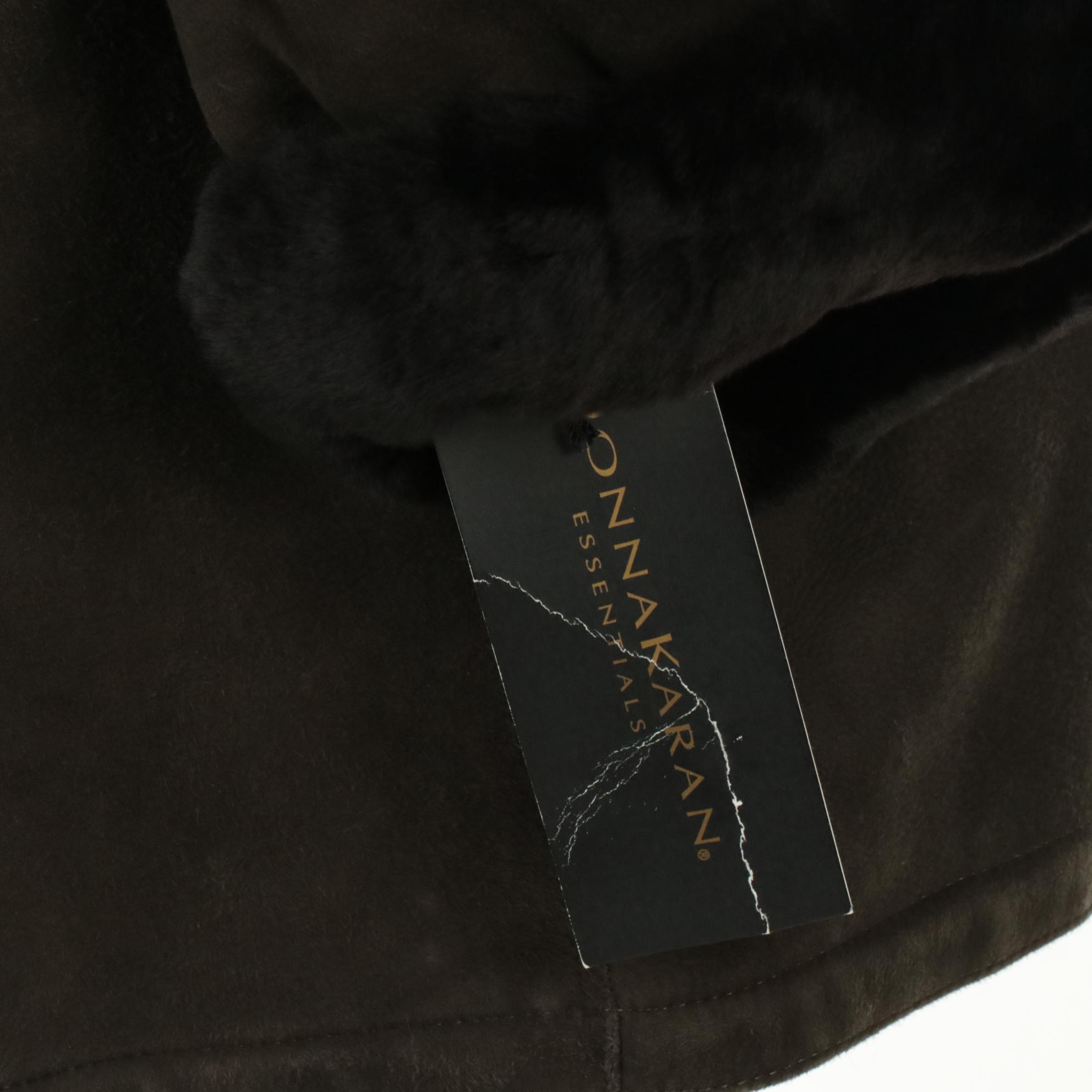 Donna Karan New York Essentials Brown Shearling Coat, With Tags