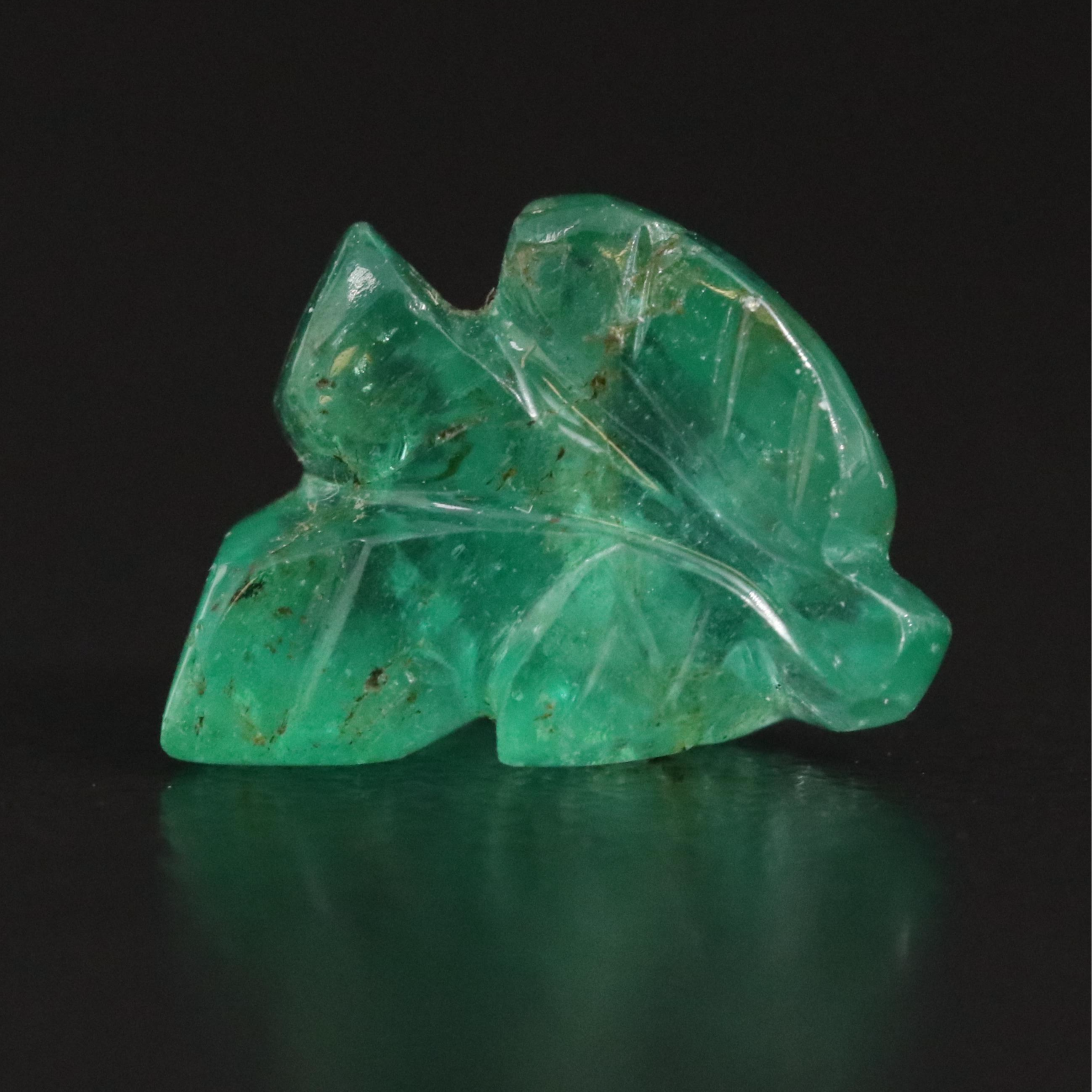 Loose 3.82 CT Carved Emerald