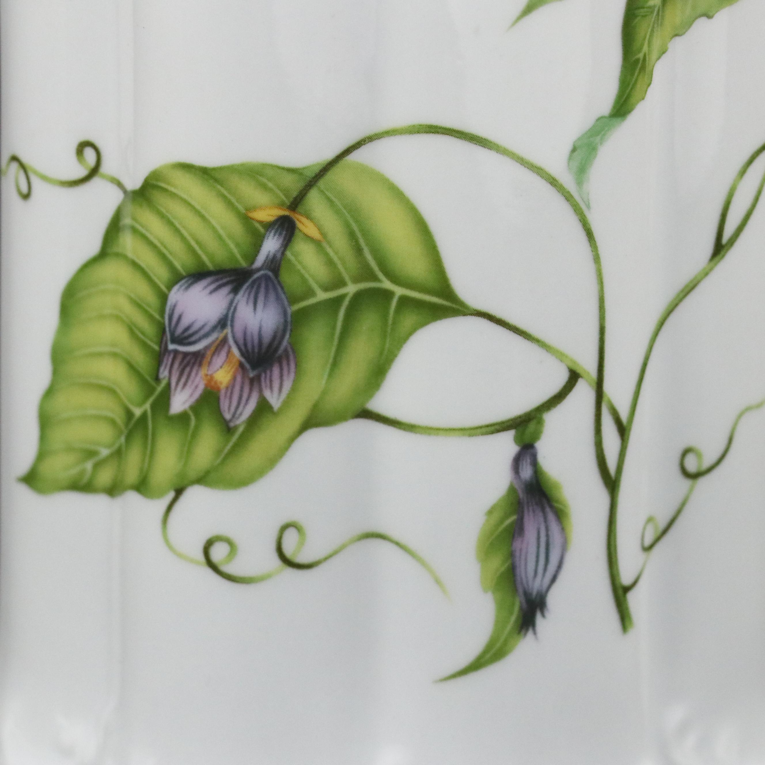 Godinger "Jardin" Porcelain Pitcher and Large Sandwich Tray