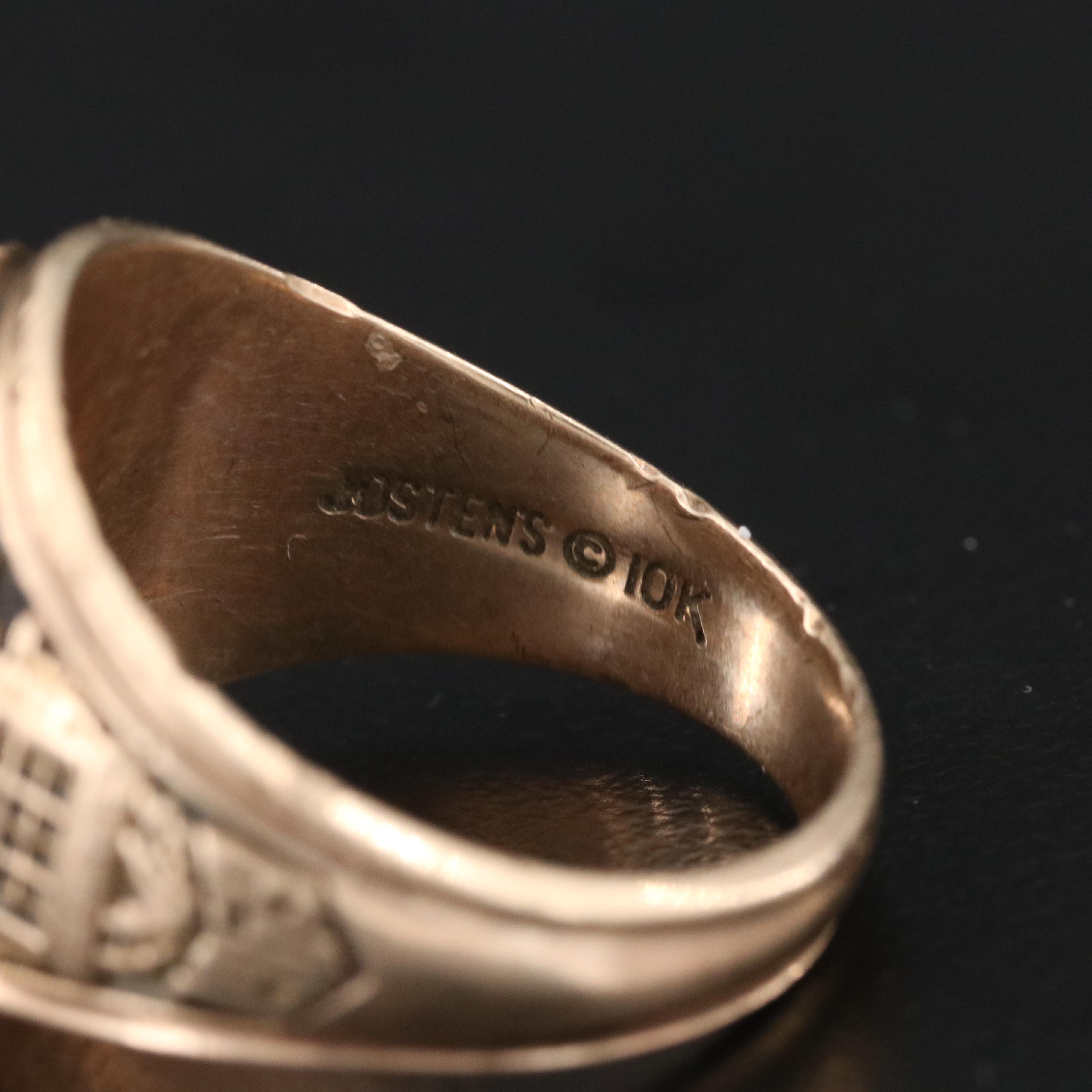 Vintage 10K Sapphire Class Ring