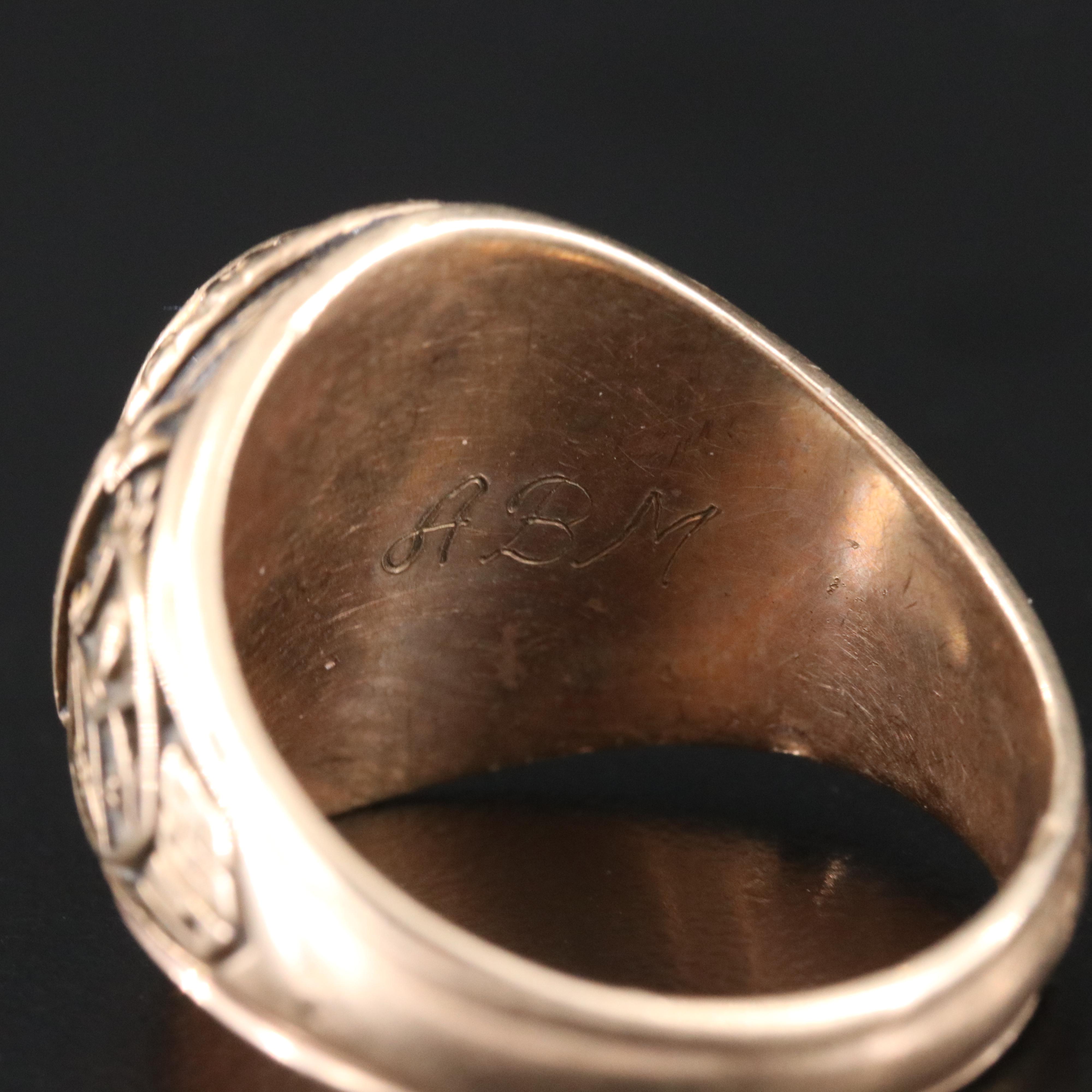 Vintage 10K Sapphire Class Ring