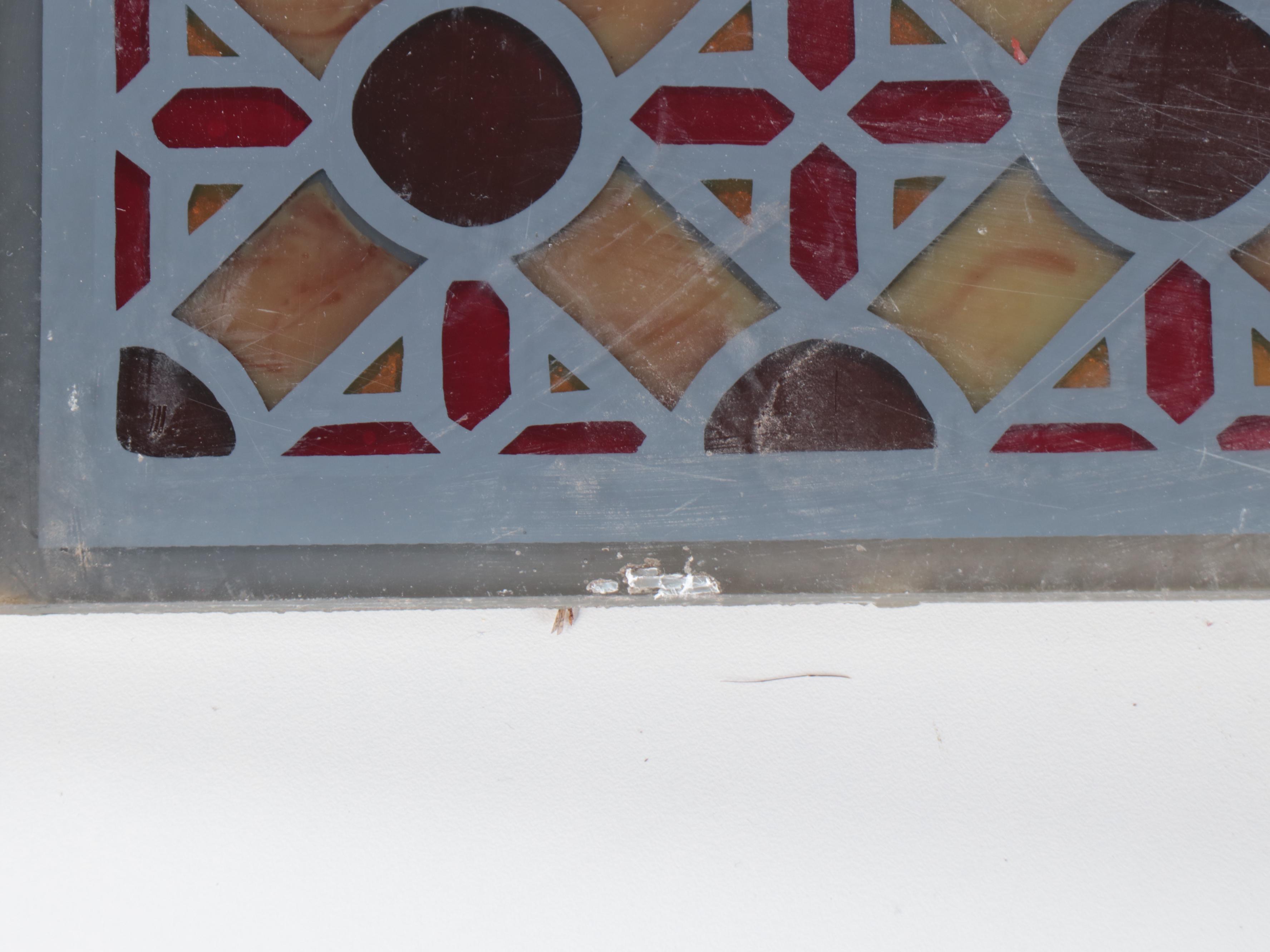 Faux Stained Glass Plastic Panels with Quadrefoil Motif