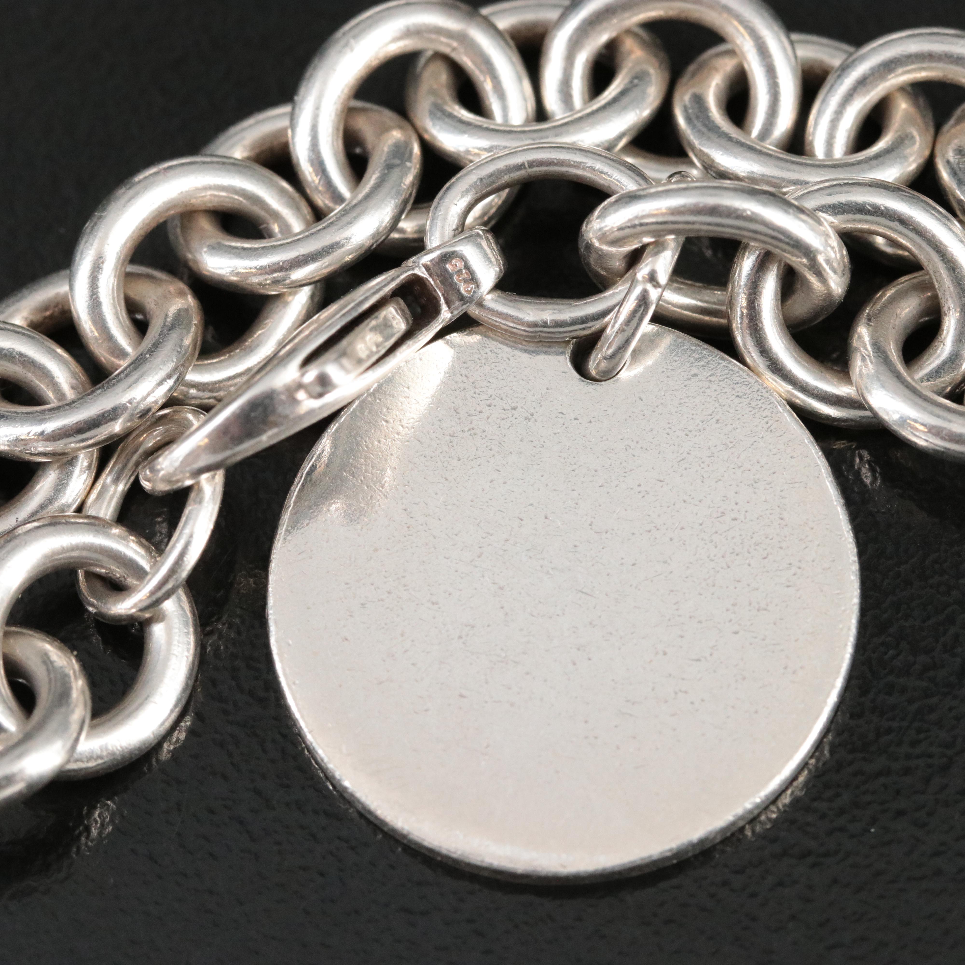 Tiffany & Co. Return to Tiffany Sterling Round Tag Charm Bracelet