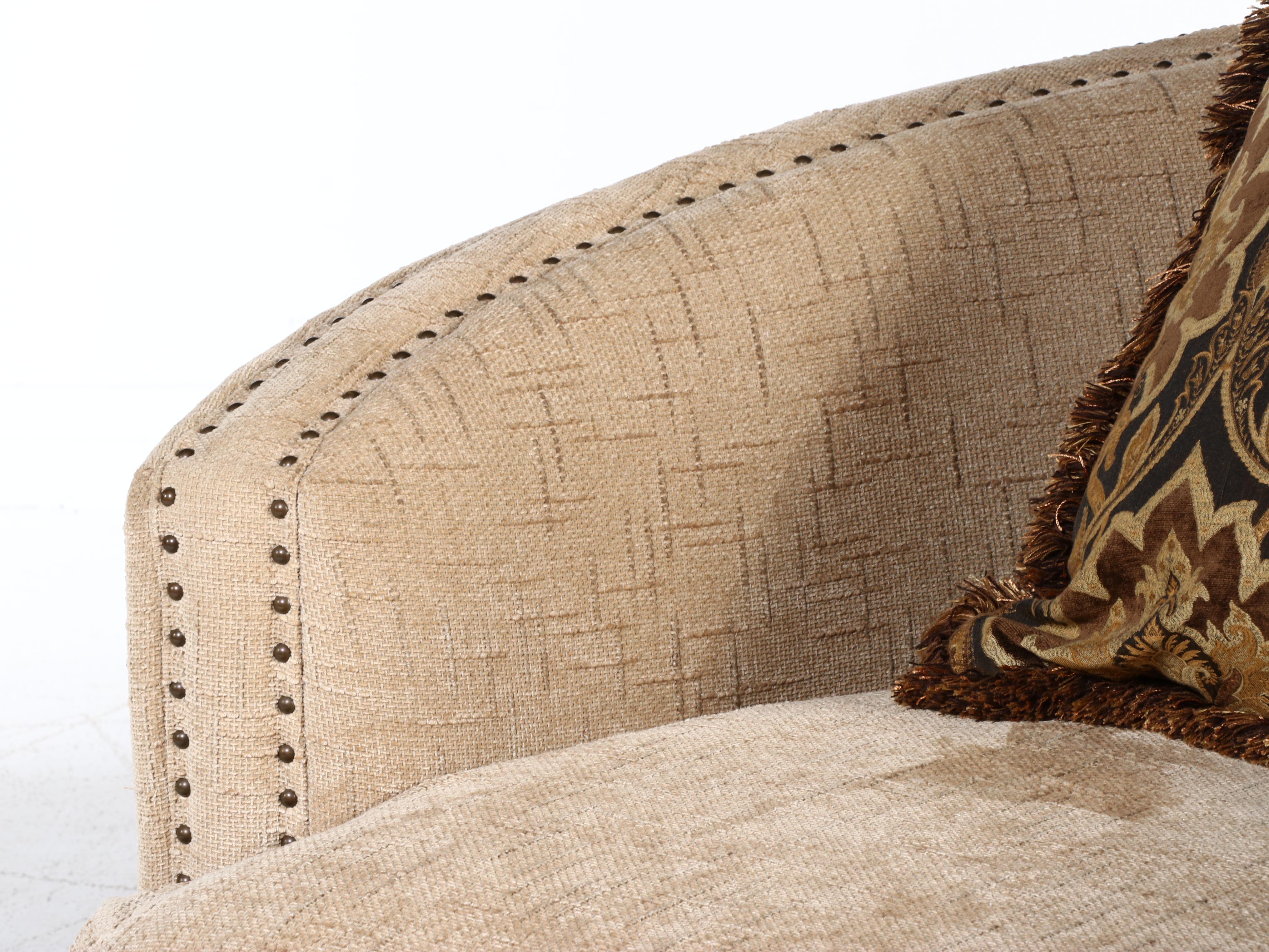 Guildcraft Swivel Club Chair with Nailhead Trim