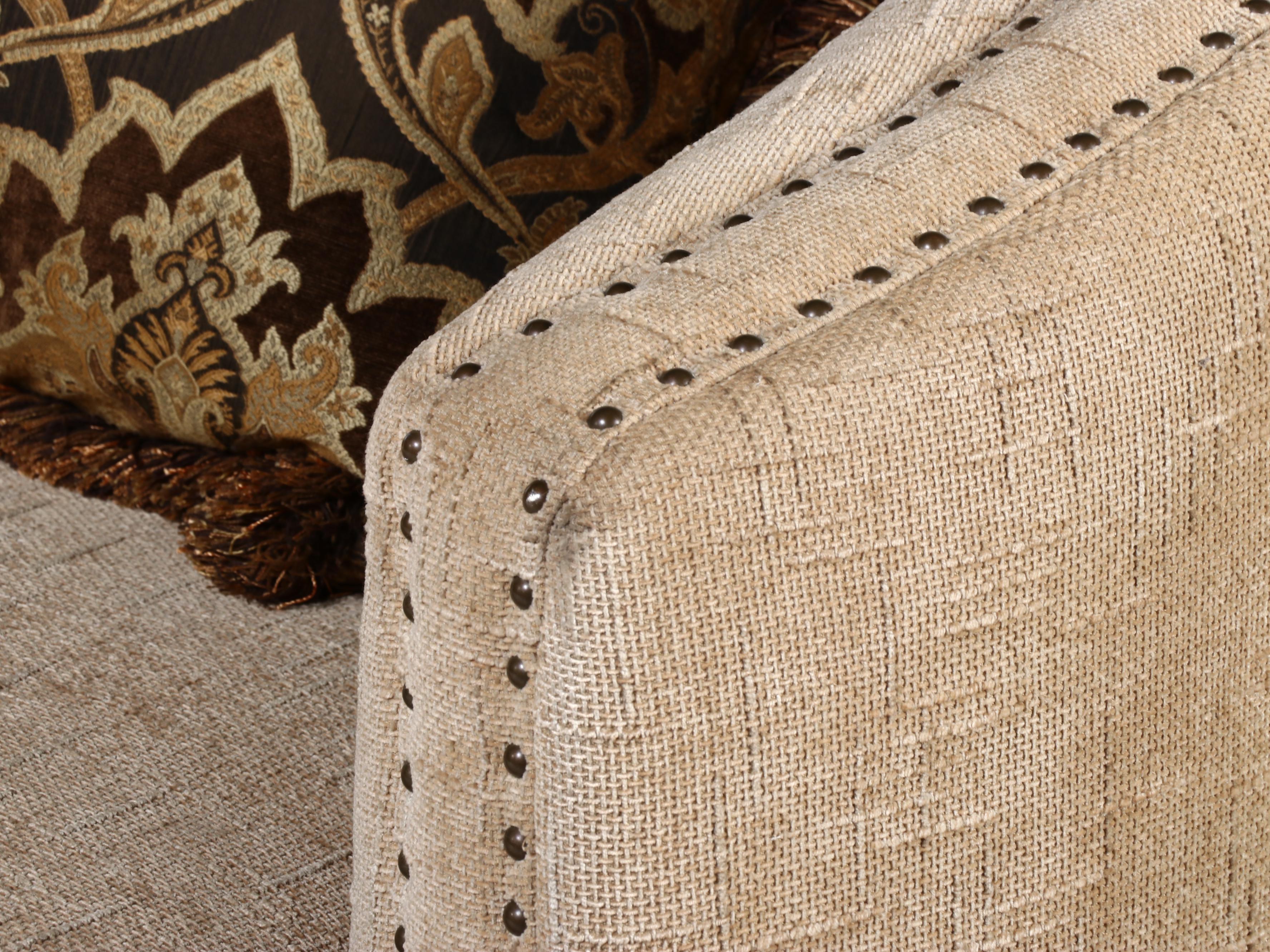 Guildcraft Swivel Club Chair with Nailhead Trim