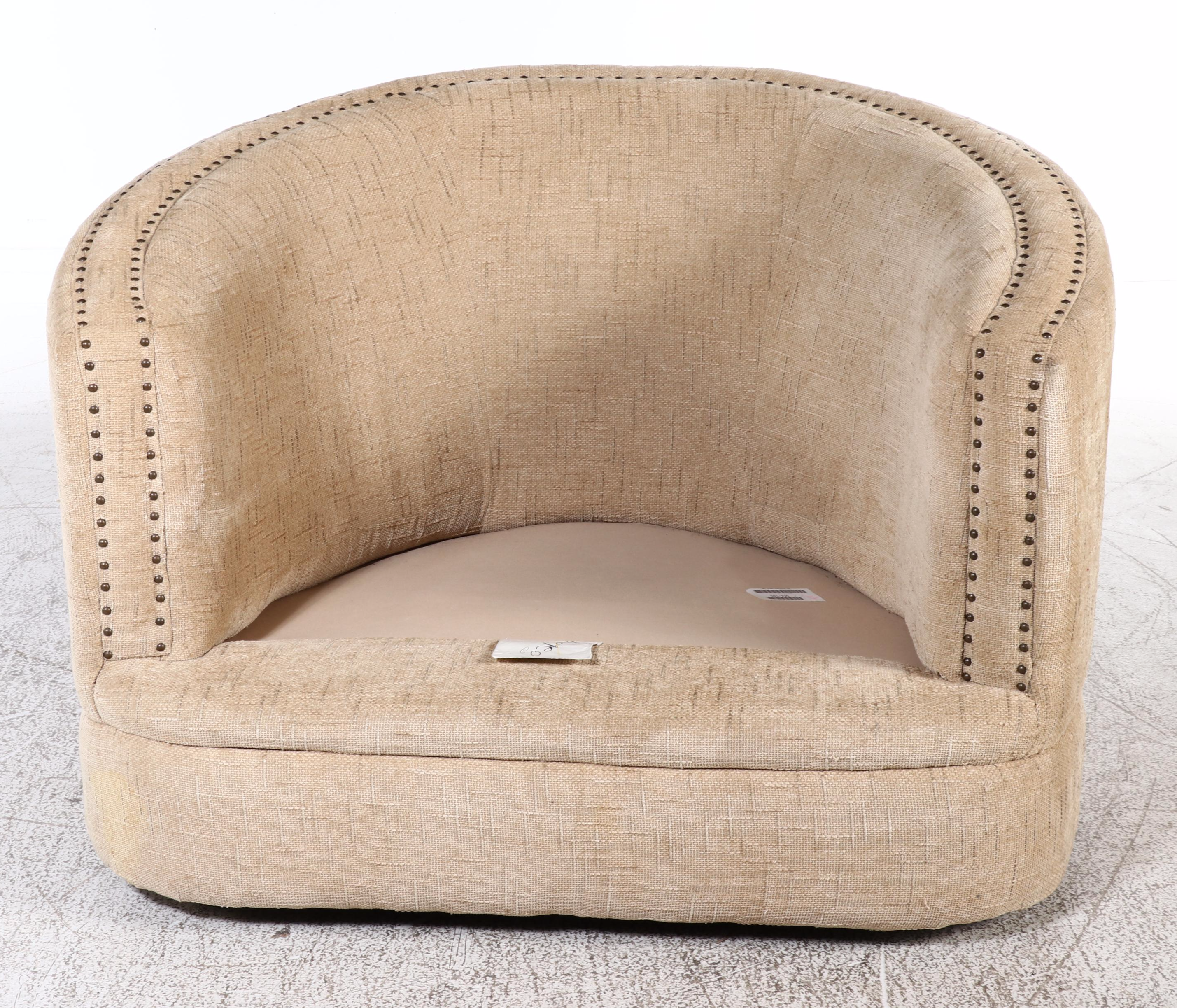 Guildcraft Swivel Club Chair with Nailhead Trim